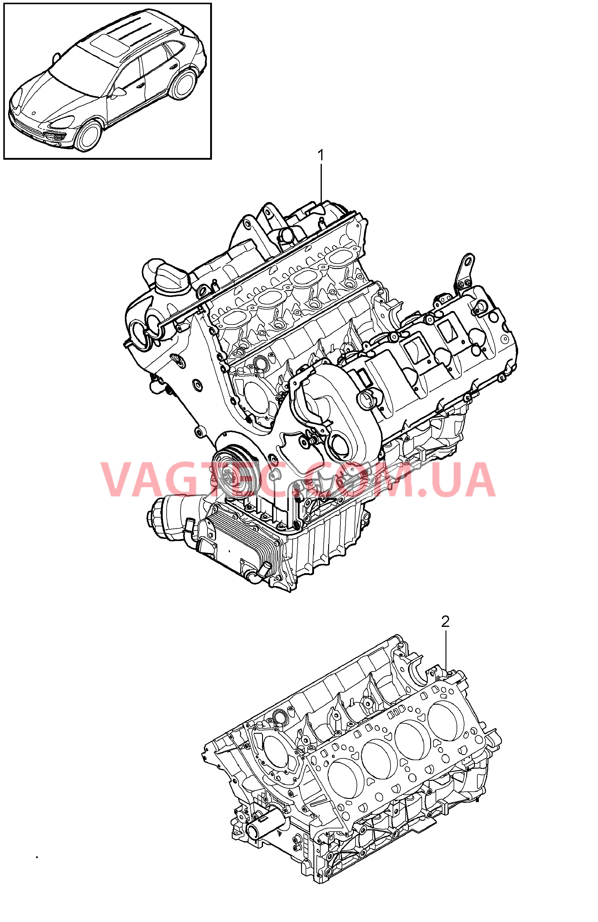 101-002 Двигат.без навесн.оборуд., Шорт-блок
						
						M48.02/52 для PORSCHE Cayenne 2011-2018