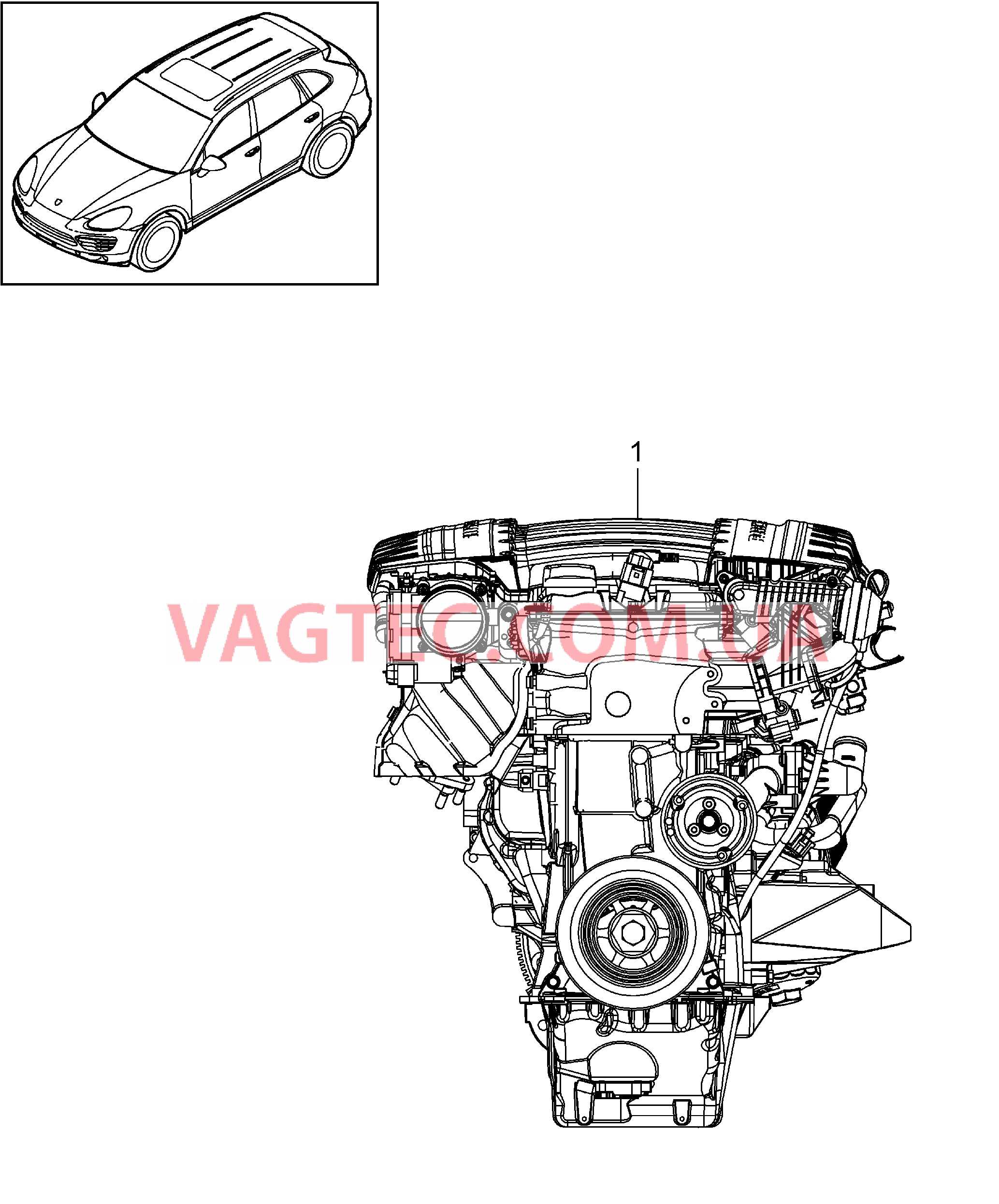 101-015 Запасной двигатель
						
						MCE.YA, M55.02 для PORSCHE Cayenne 2011-2018