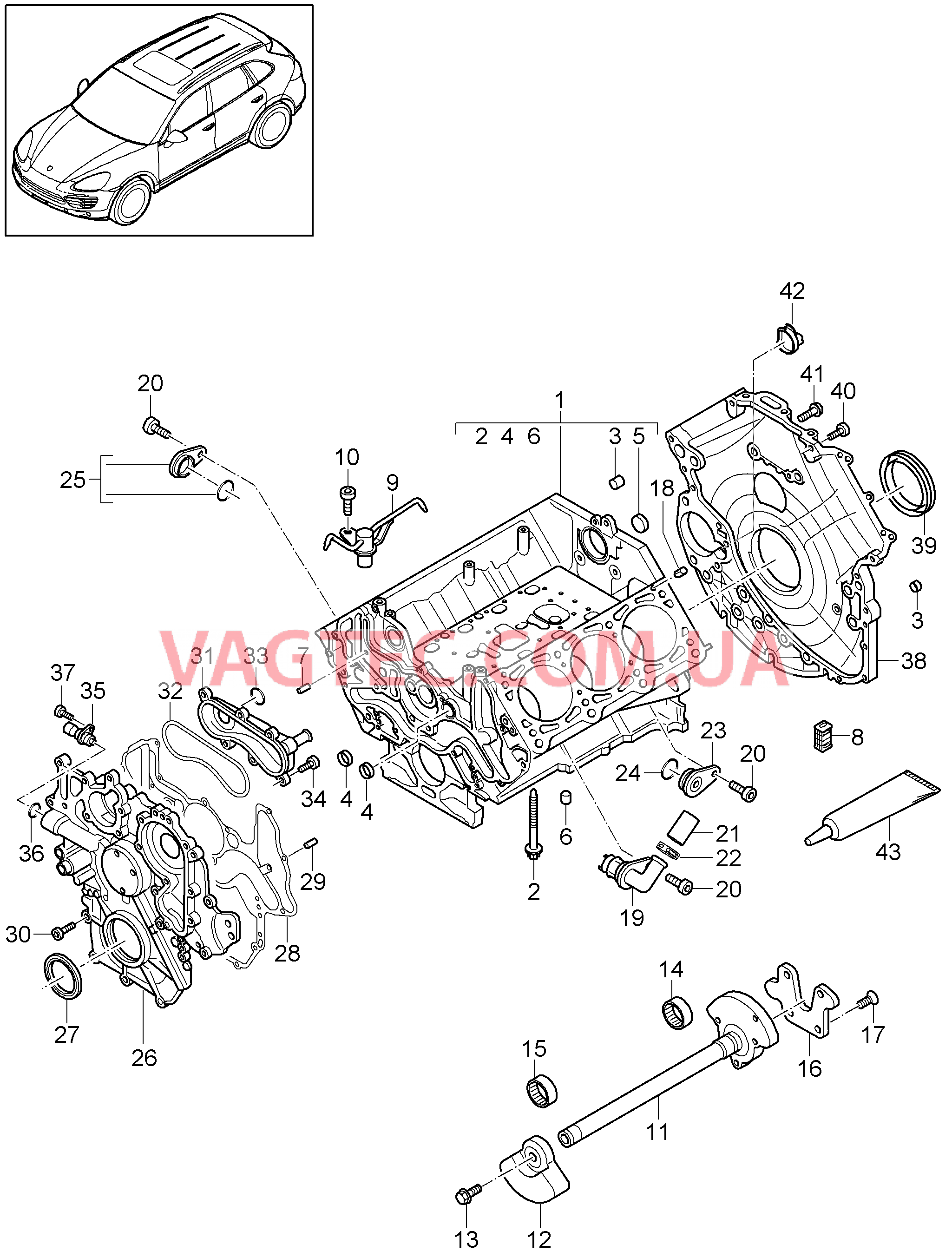 101-065 Кривошипный механизм, Отдельные детали
						
						MCN.RB, MCR.CA/CB, MCV.VA/VB, MCV.VC для PORSCHE Cayenne 2011-2018USA