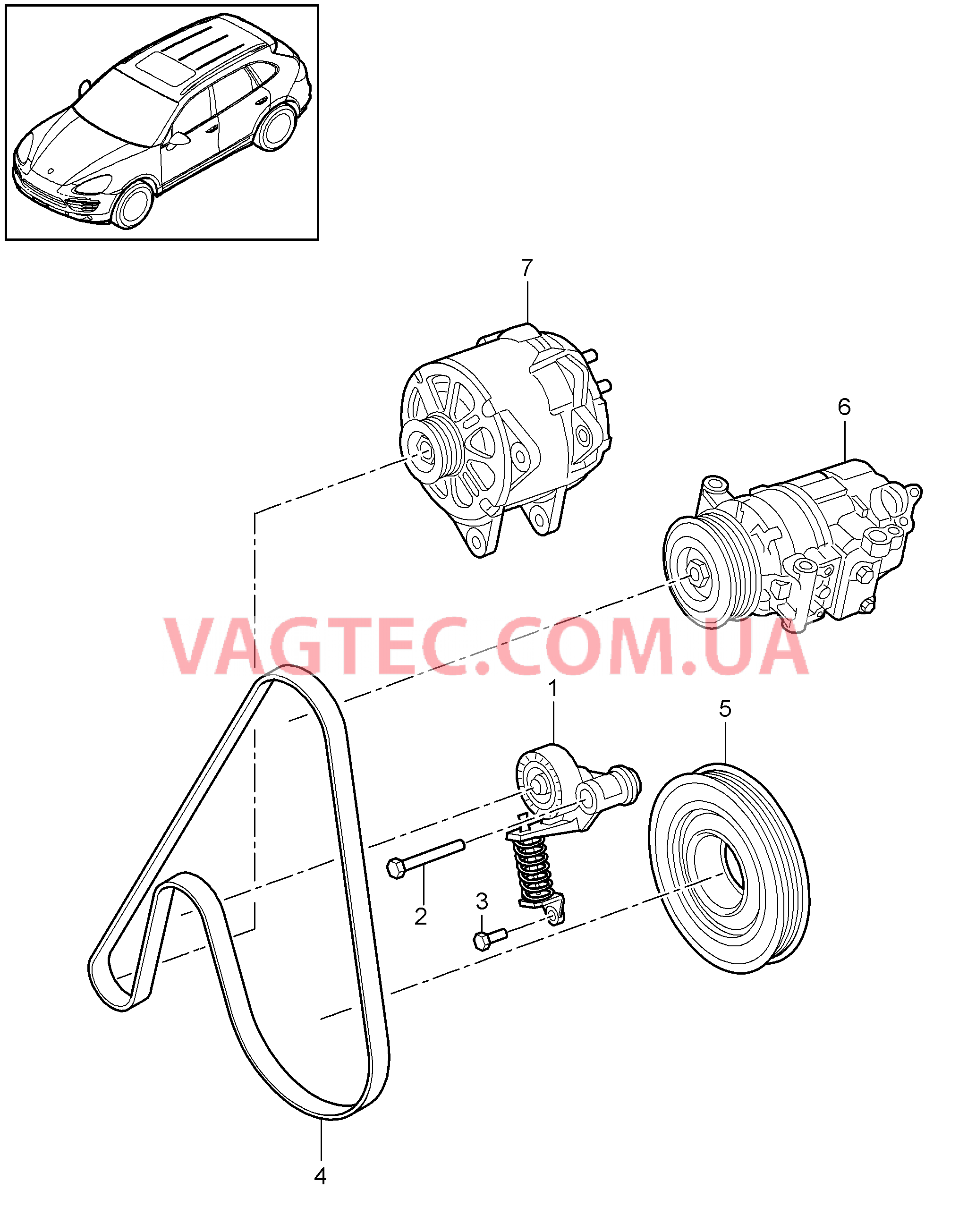 102-097 Натяжитель ремня, Ременный привод
						
						MCU.DB/DC для PORSCHE Cayenne 2011-2018