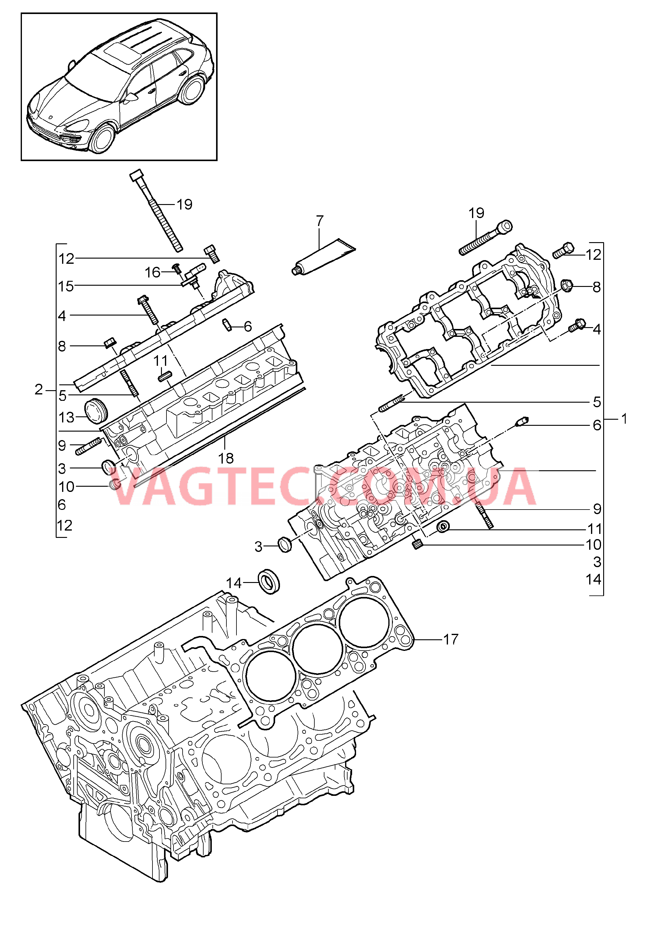 103-010 Гбц
						
						M05.9E для PORSCHE Cayenne 2011-2018