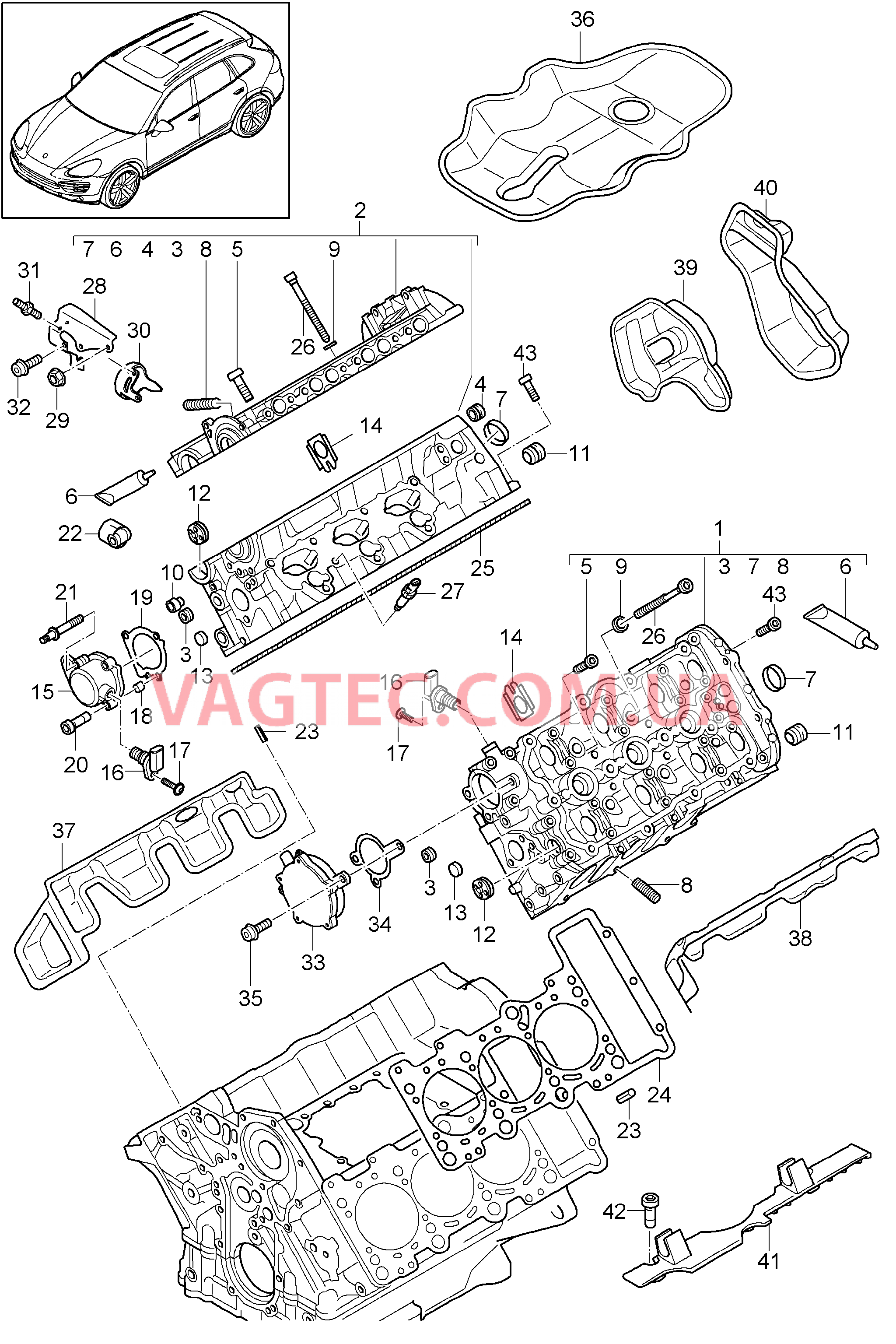 103-015 Гбц
						
						MCG.EA/FA, MCJ.TB, M06.EC для PORSCHE Cayenne 2011-2018USA