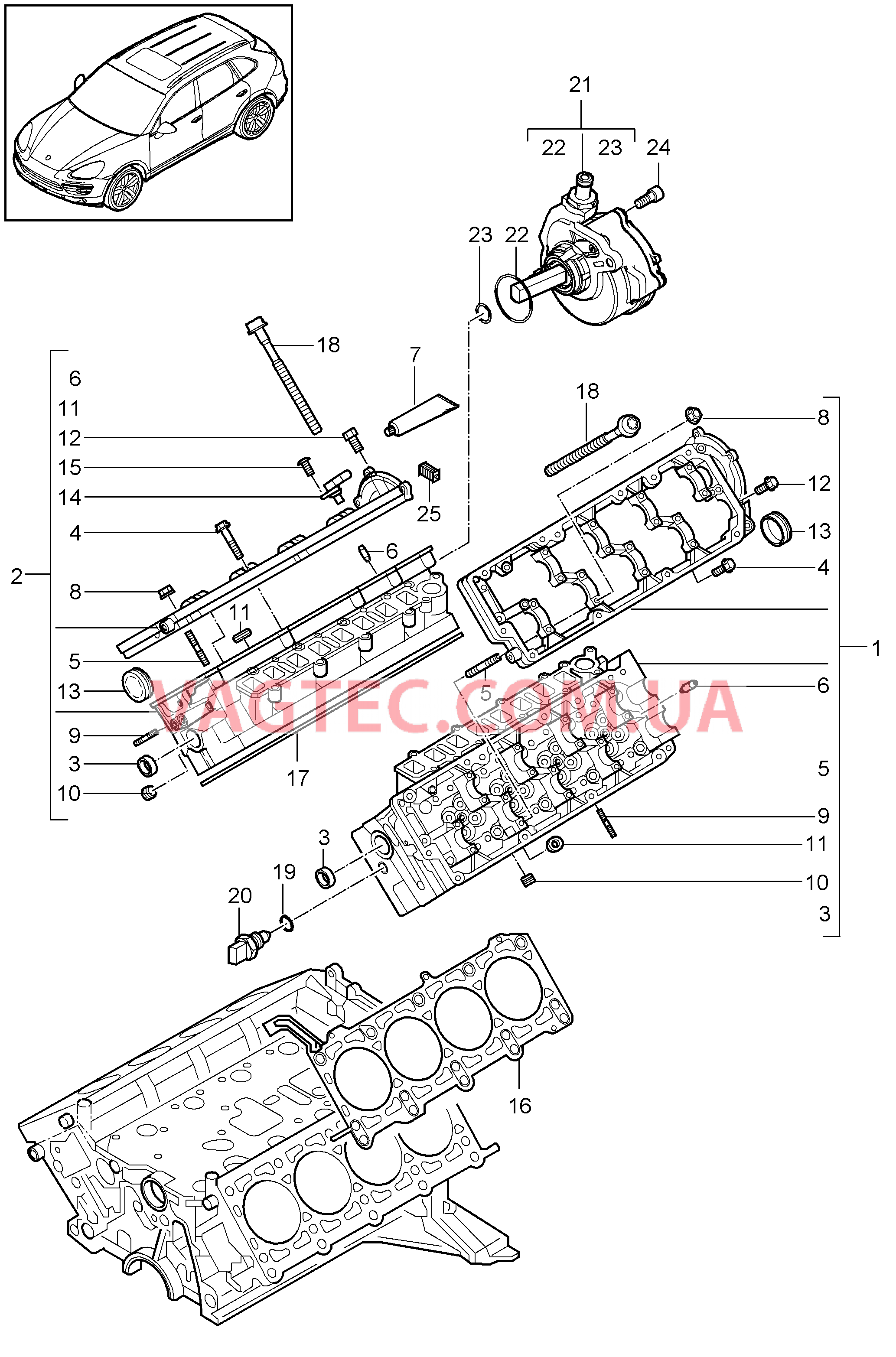 103-017 Гбц, Вакуумный насос
						
						MCU.DB/DC для PORSCHE Cayenne 2011-2018