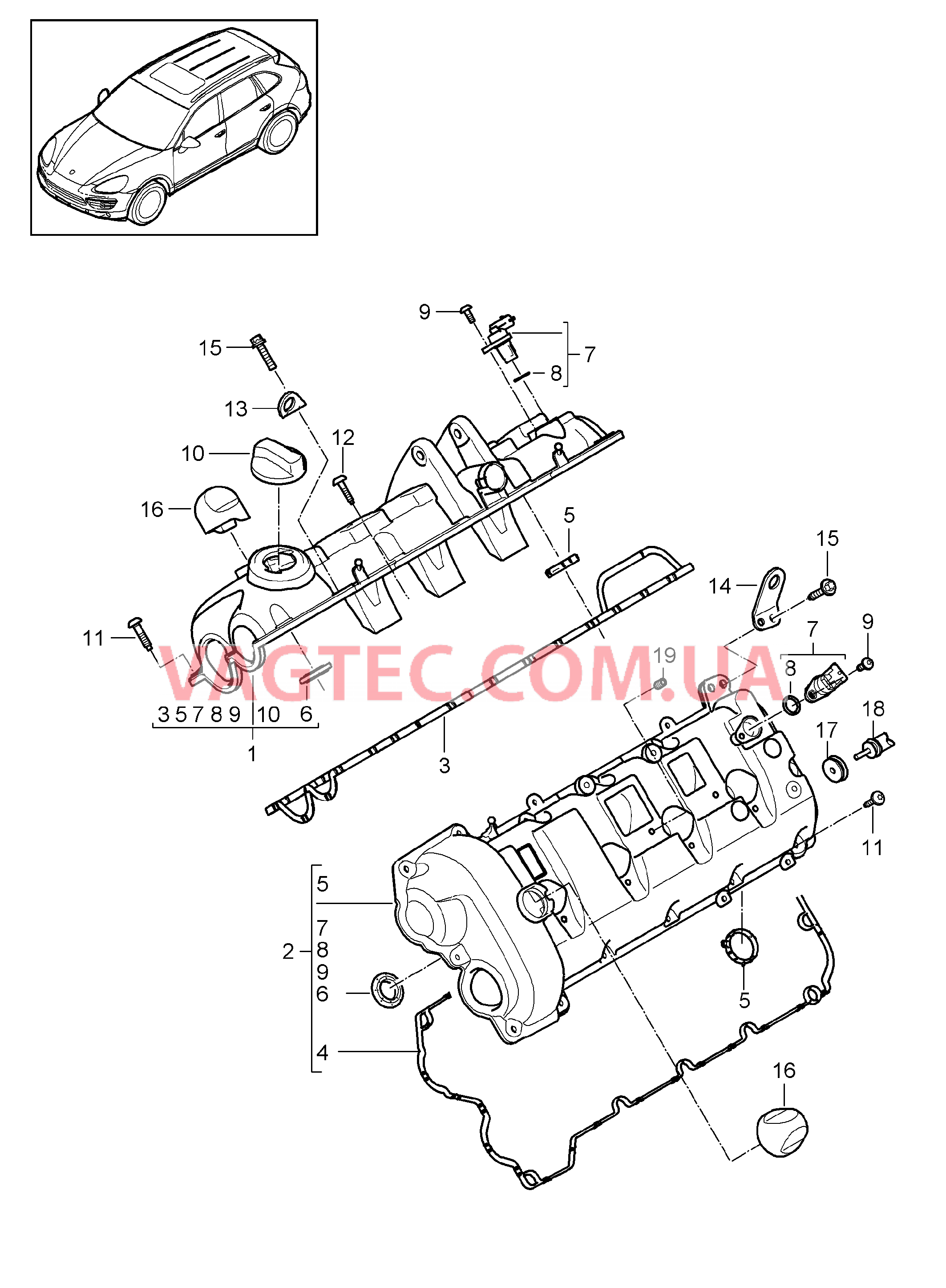 103-020 Клапанная крышка
						
						MCF.TB, MCY.XA, M48.02/52 для PORSCHE Cayenne 2011-2018