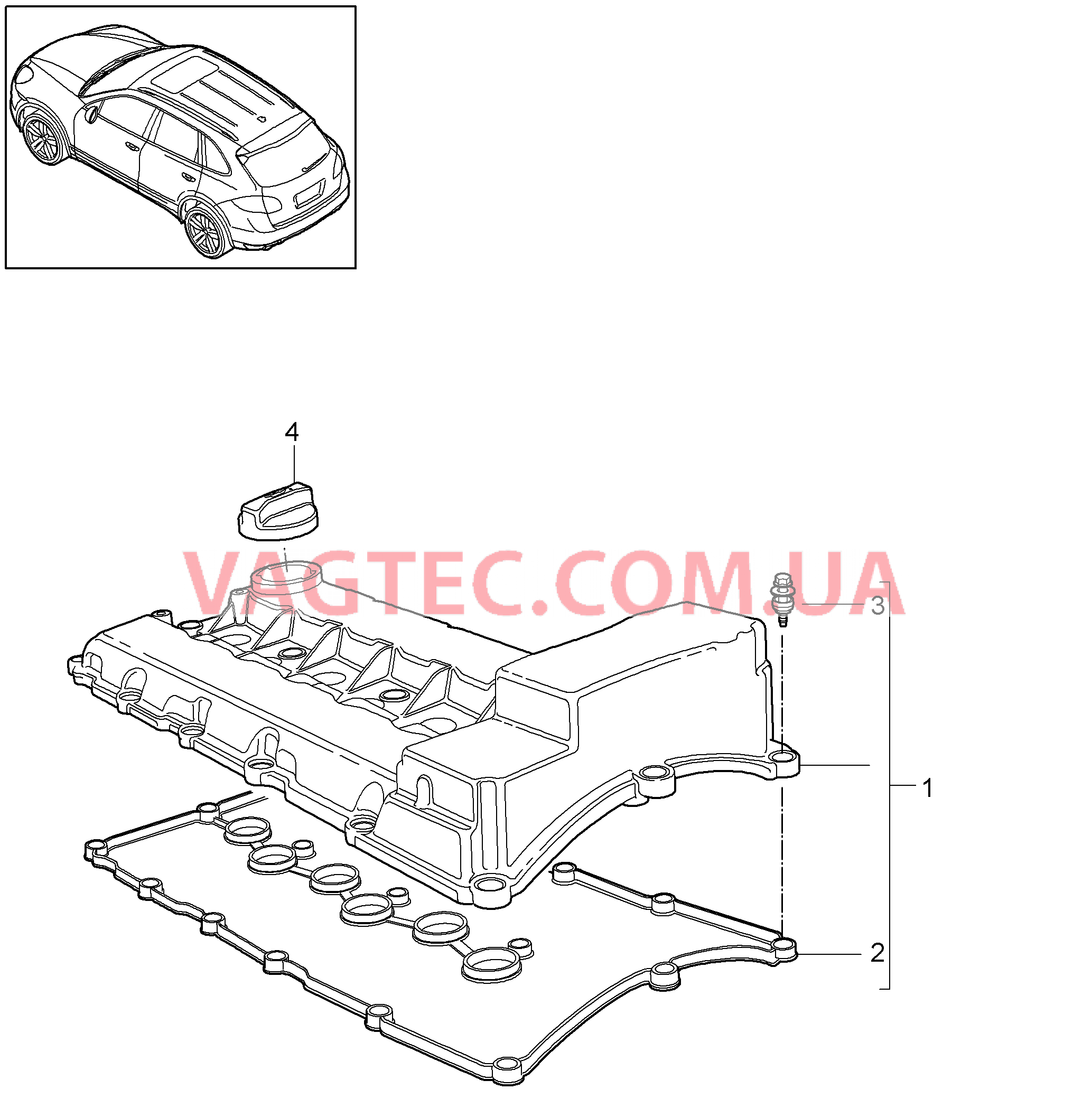 103-025 Клапанная крышка
						
						MCE.YA, M55.02 для PORSCHE Cayenne 2011-2018USA