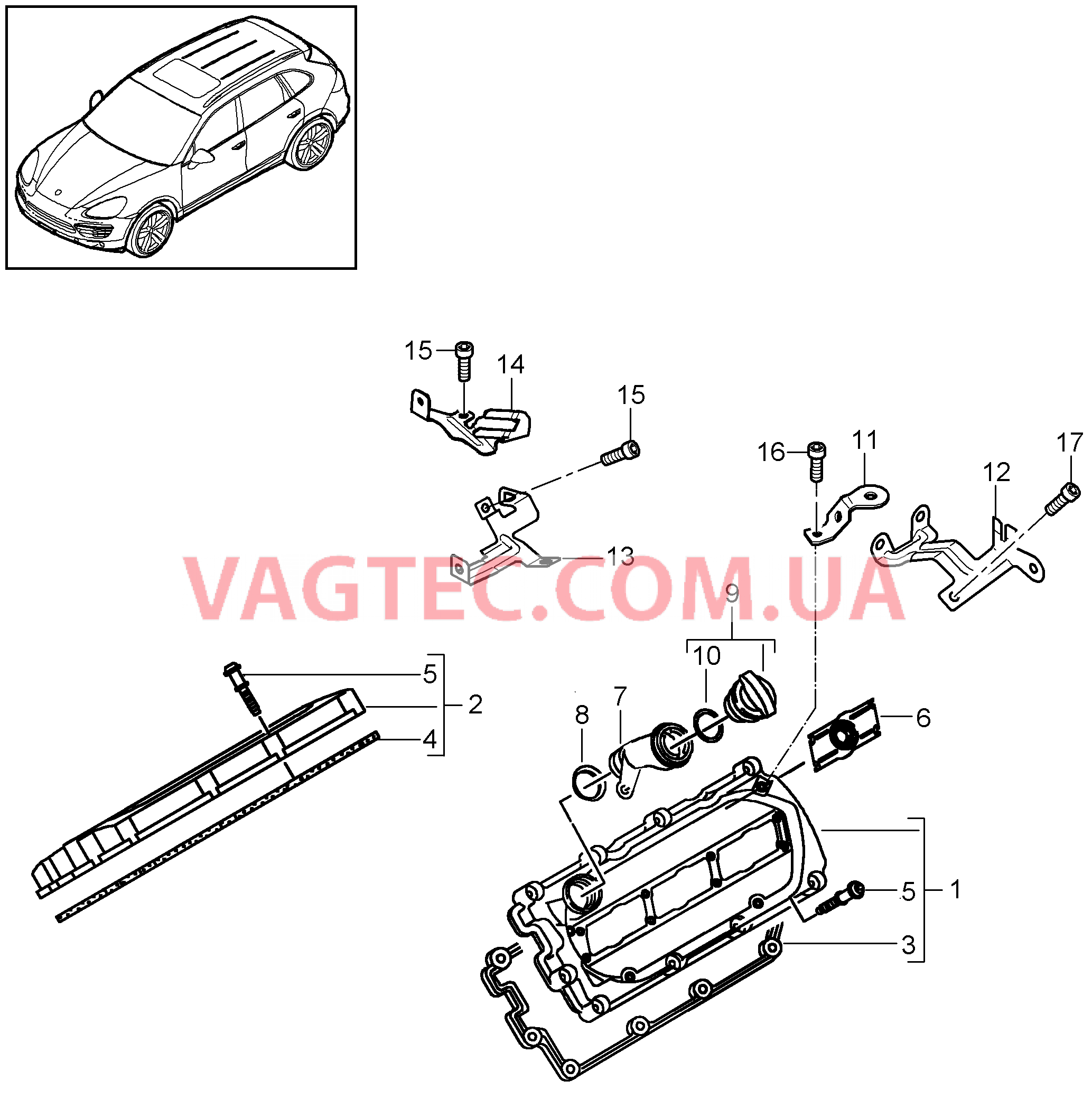 103-030 Клапанная крышка
						
						M05.9E для PORSCHE Cayenne 2011-2018