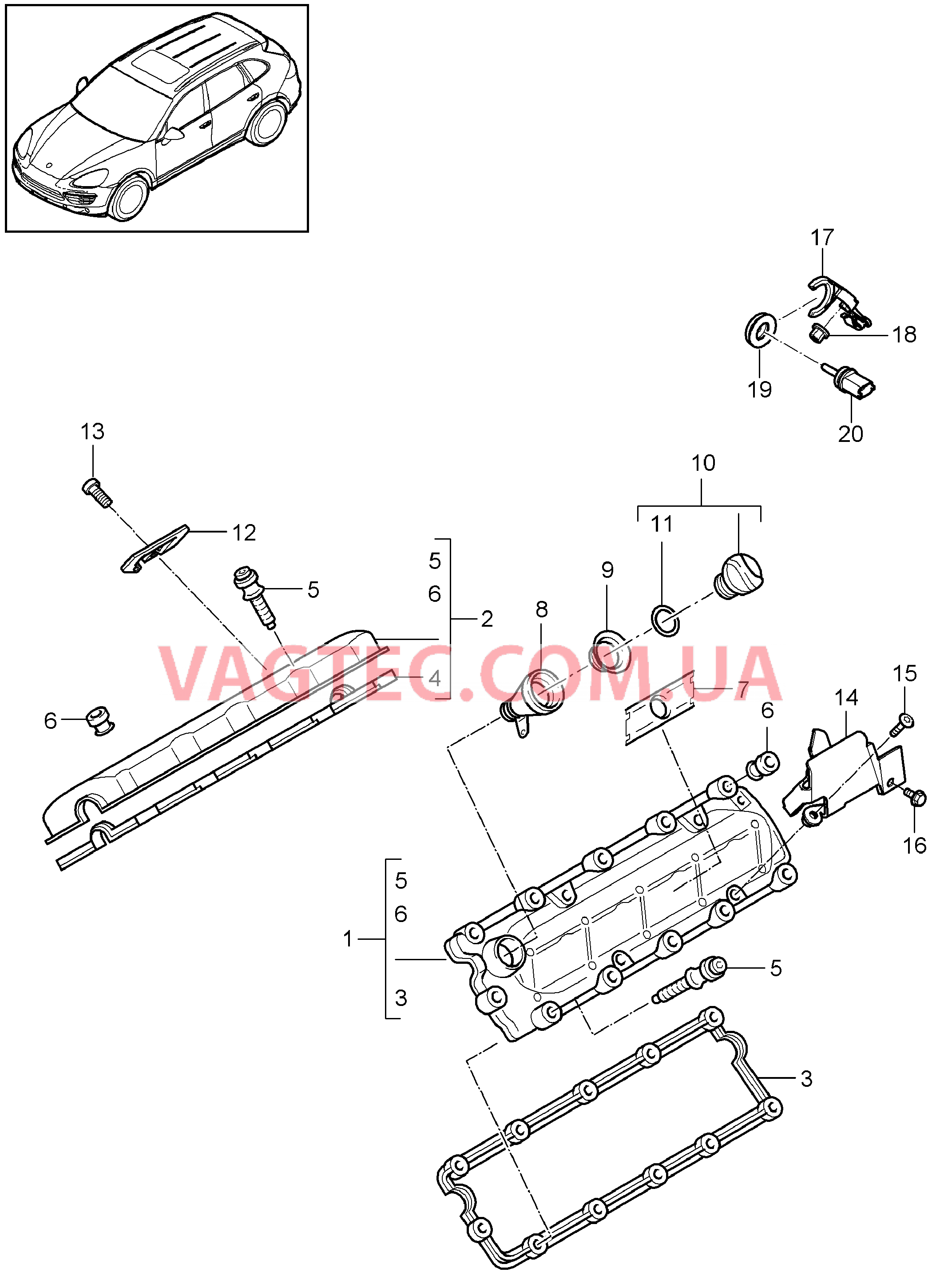 103-037 для PORSCHE Cayenne 2011-2018USA