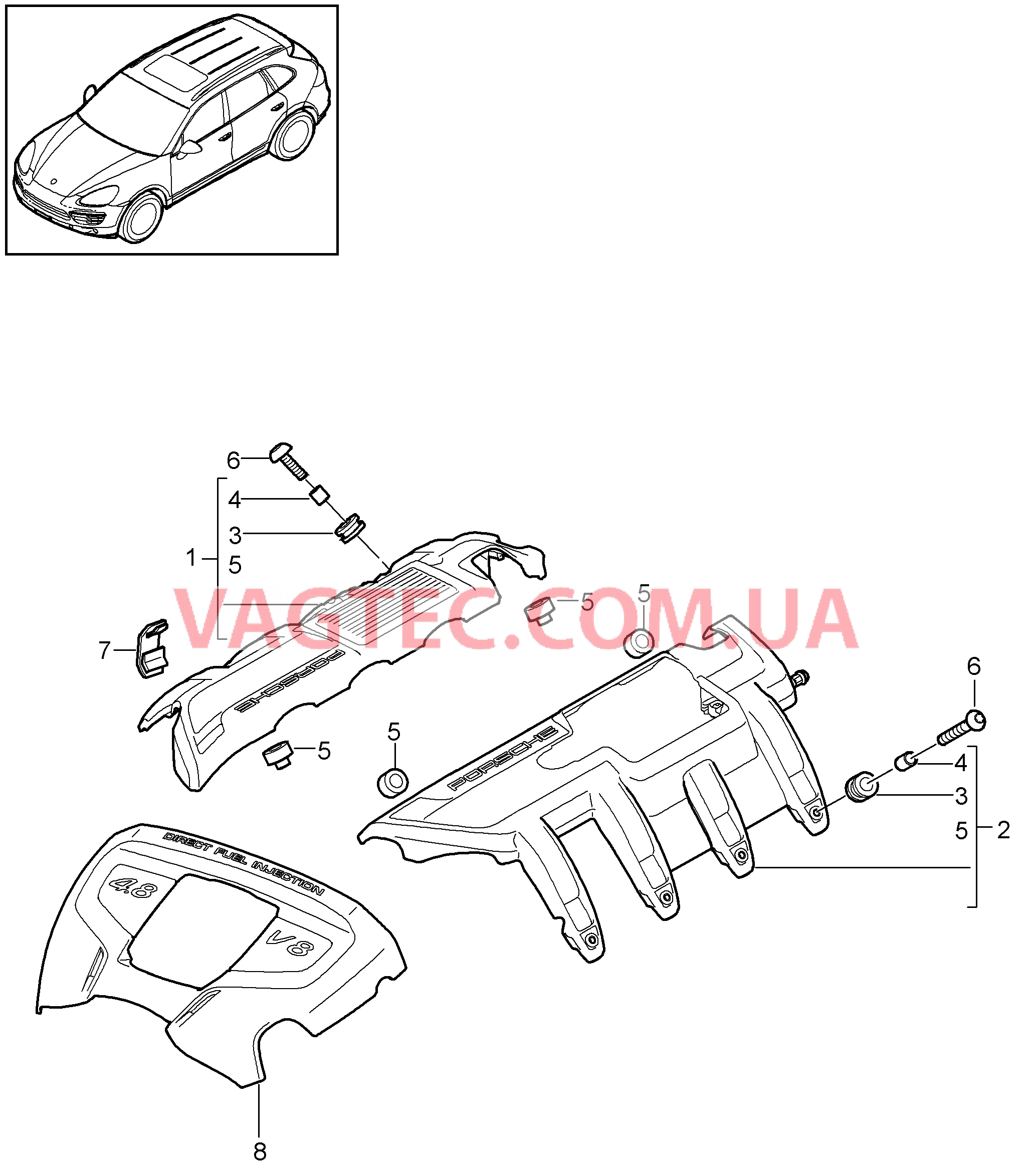 103-040 Кожух двигателя
						
						MCF.TB, MCY.XA, M48.02/52 для PORSCHE Cayenne 2011-2018USA