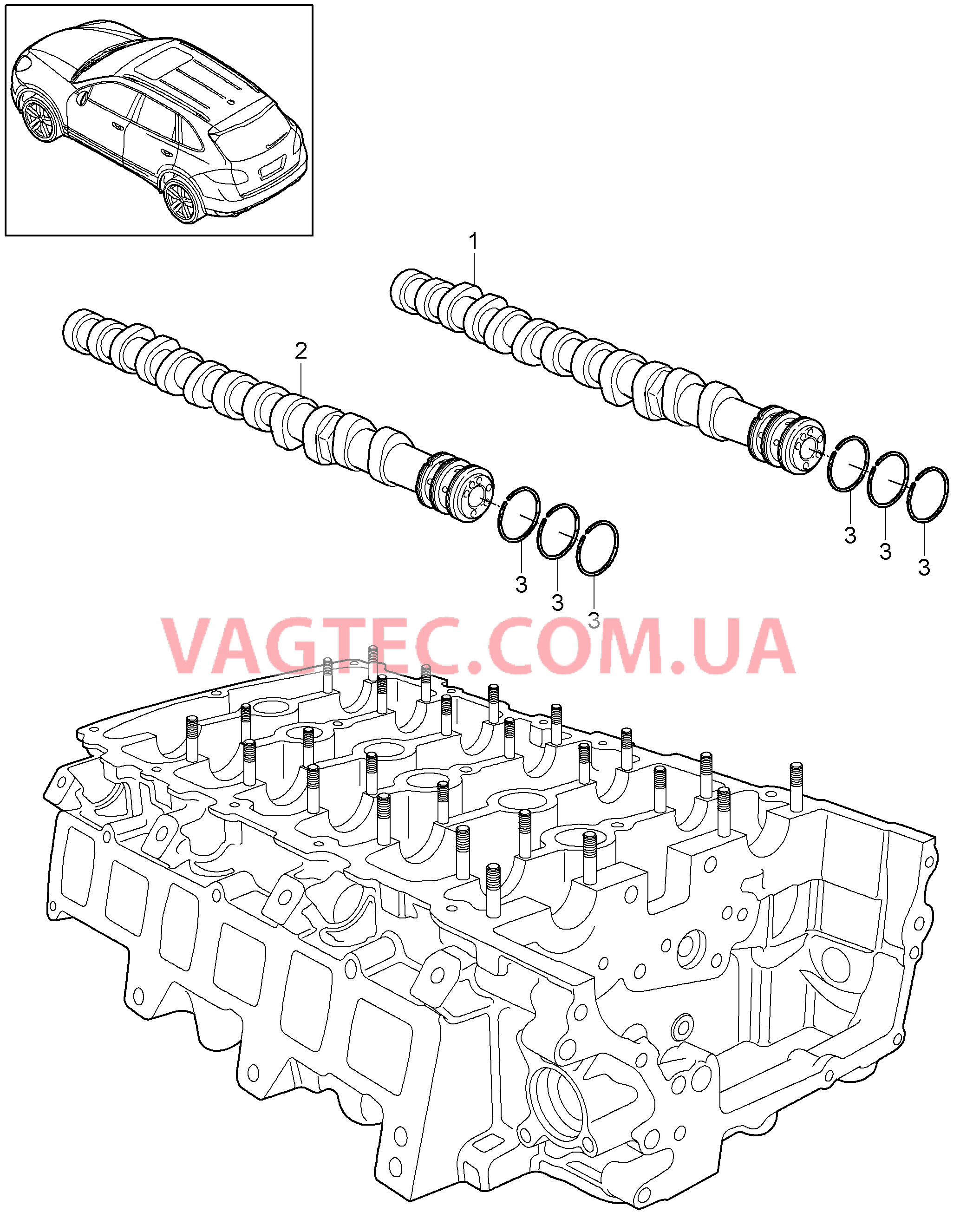 103-055 Распредвал
						
						MCE.YA, M55.02 для PORSCHE Cayenne 2011-2018USA