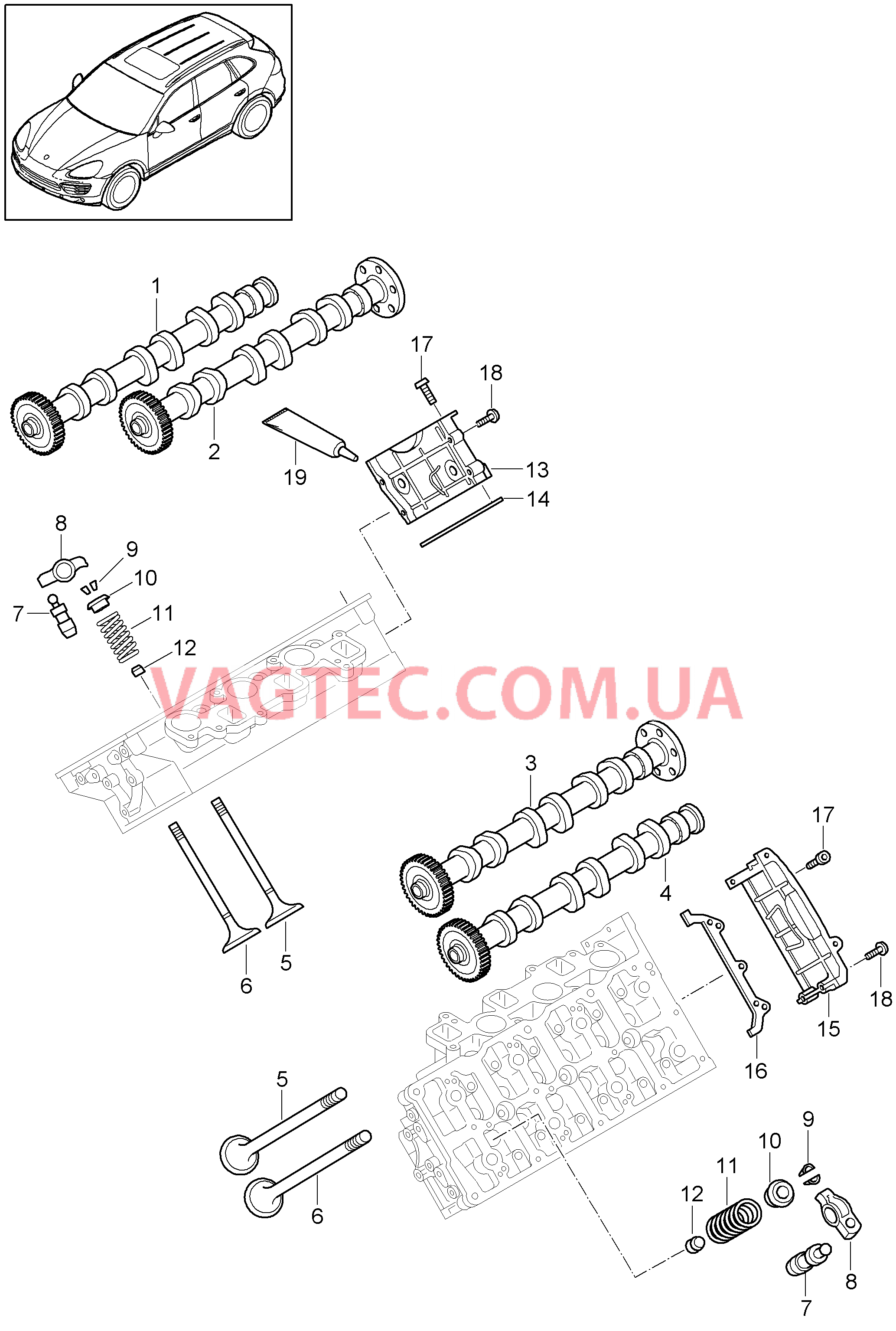 103-062 Распредвал, Клапаны
						
						MCN.RB, MCR.CA/CB, MCV.VA/VB, MCV.VC для PORSCHE Cayenne 2011-2018USA