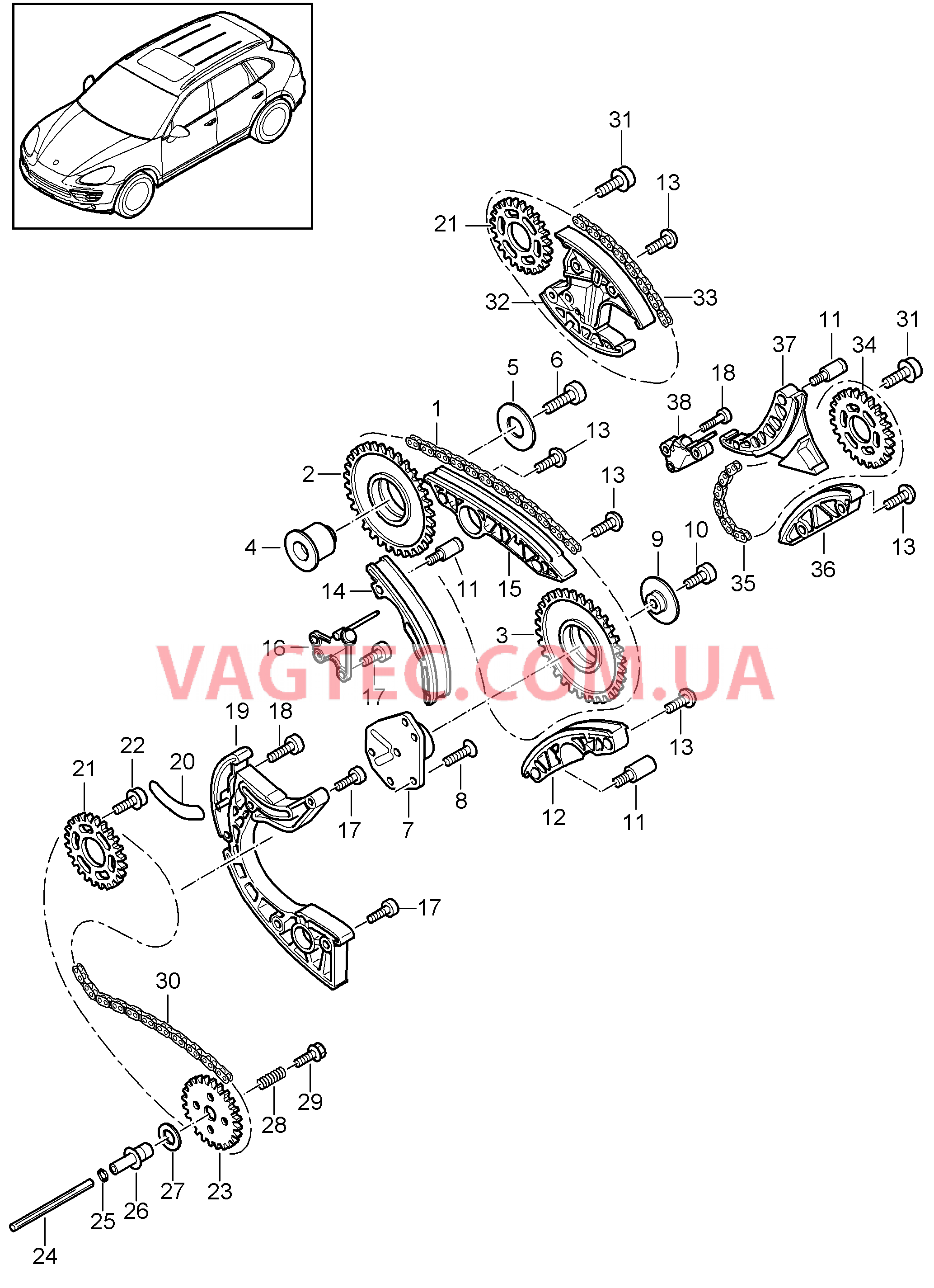 103-080 Управление клапанов
						
						M05.9E для PORSCHE Cayenne 2011-2018