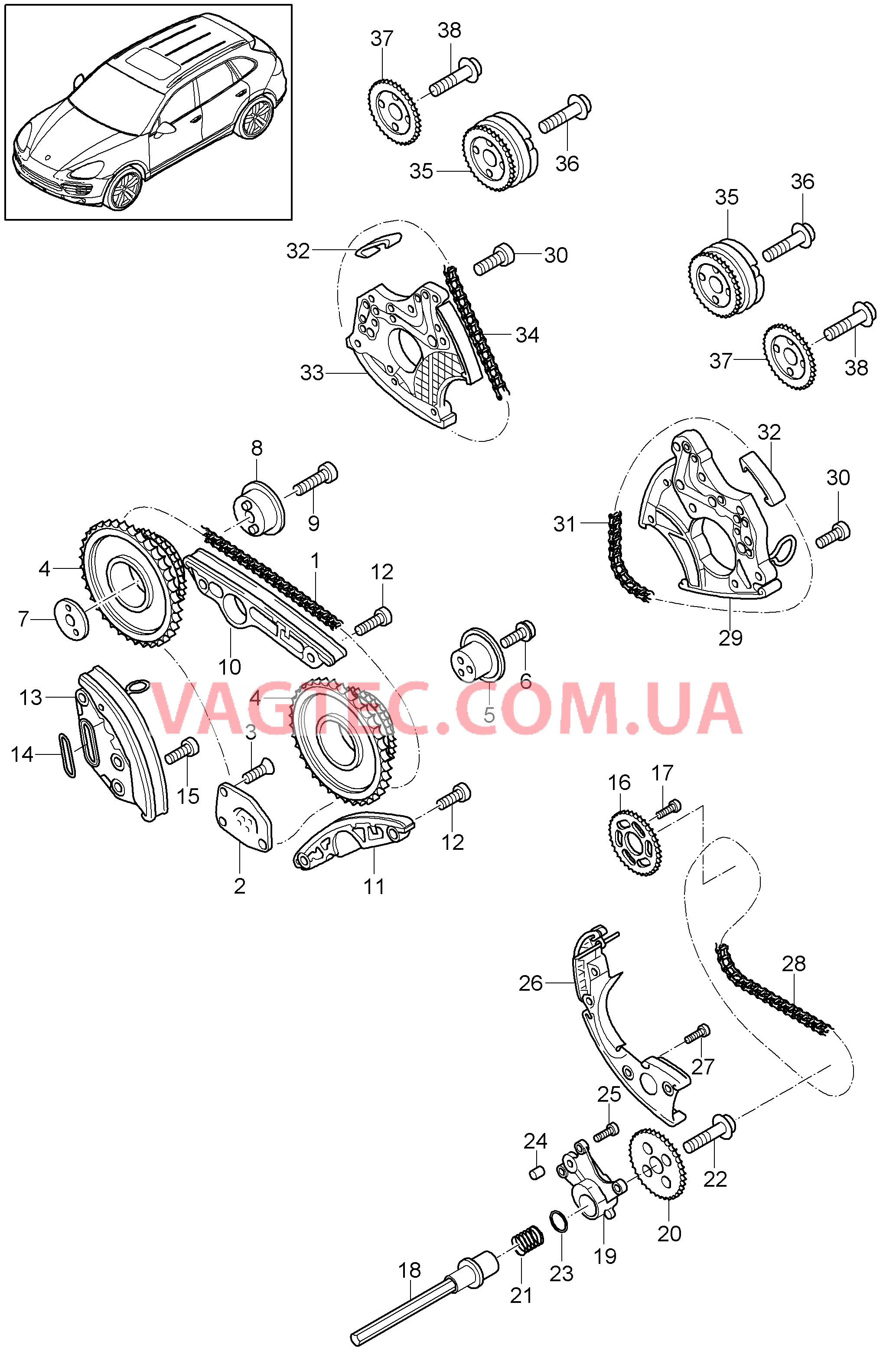 103-085 Управление клапанов
						
						MCG.EA/FA, MCJ.TB, M06.EC для PORSCHE Cayenne 2011-2018USA