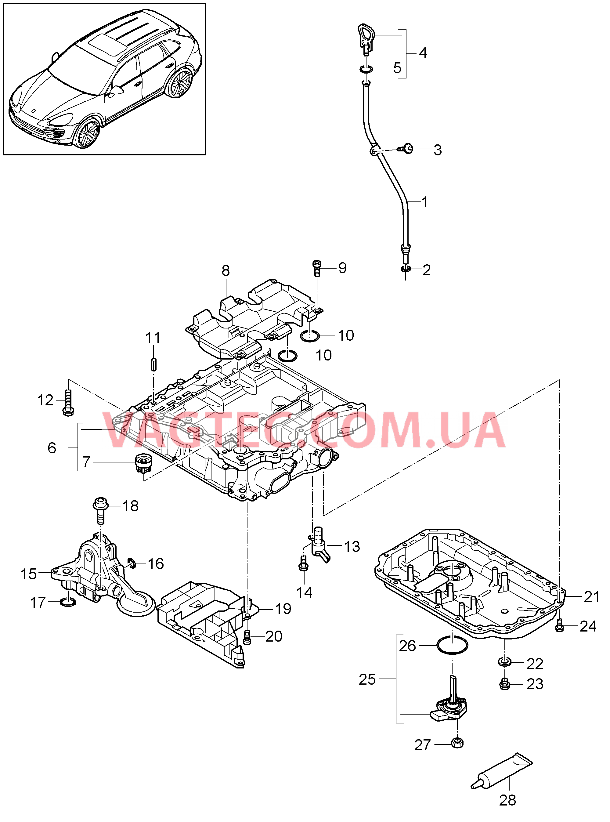 104-040 Кожух масл. направляющ., Масляный насос, Масляный поддон
						
						MCG.EA/FA, MCJ.T, M06.EC для PORSCHE Cayenne 2011-2018USA