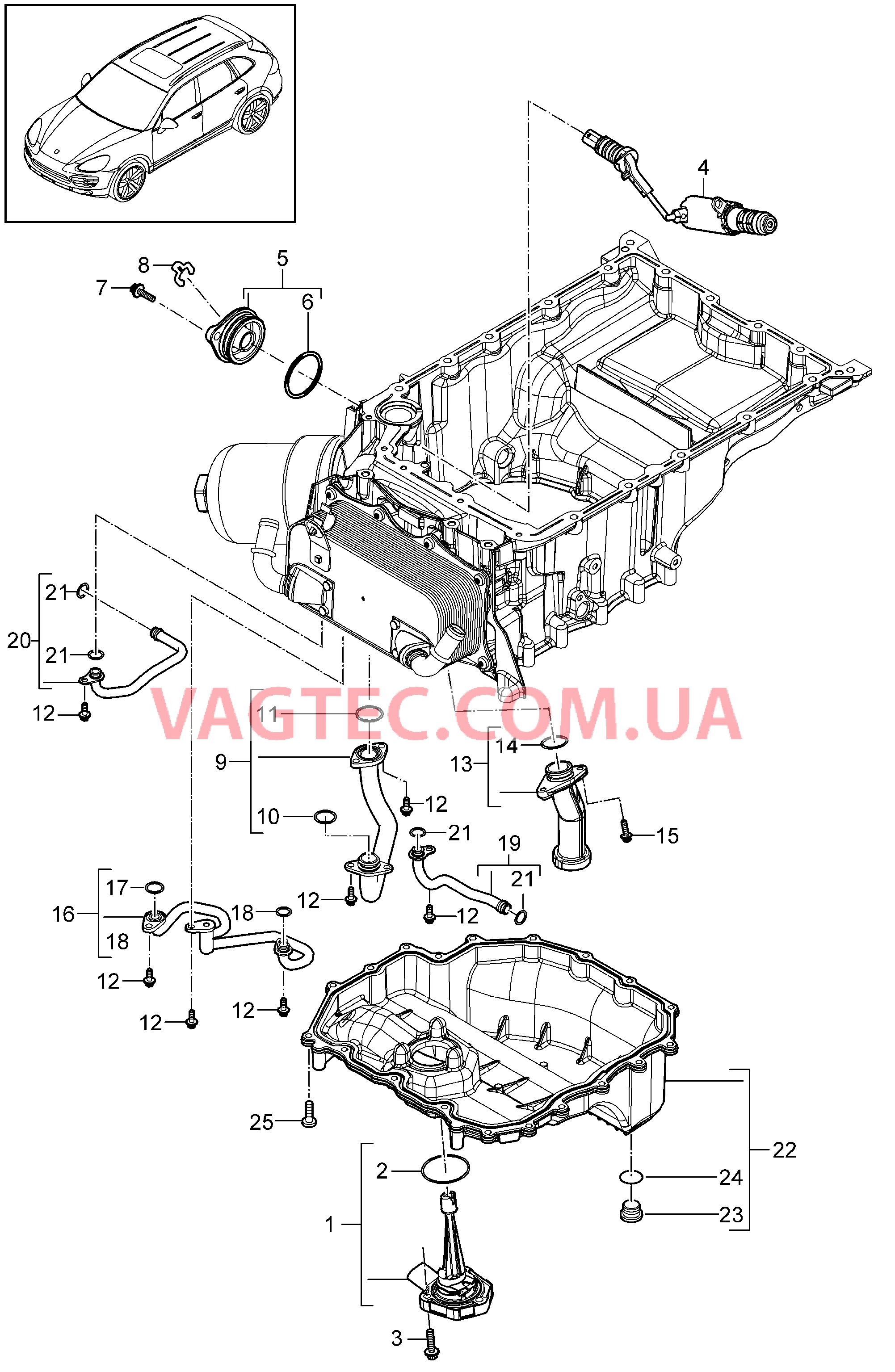 104-055 Всасывающ. масло трубка, Масляный поддон
						
						MCU.RA, MCX.ZA для PORSCHE Cayenne 2011-2018USA