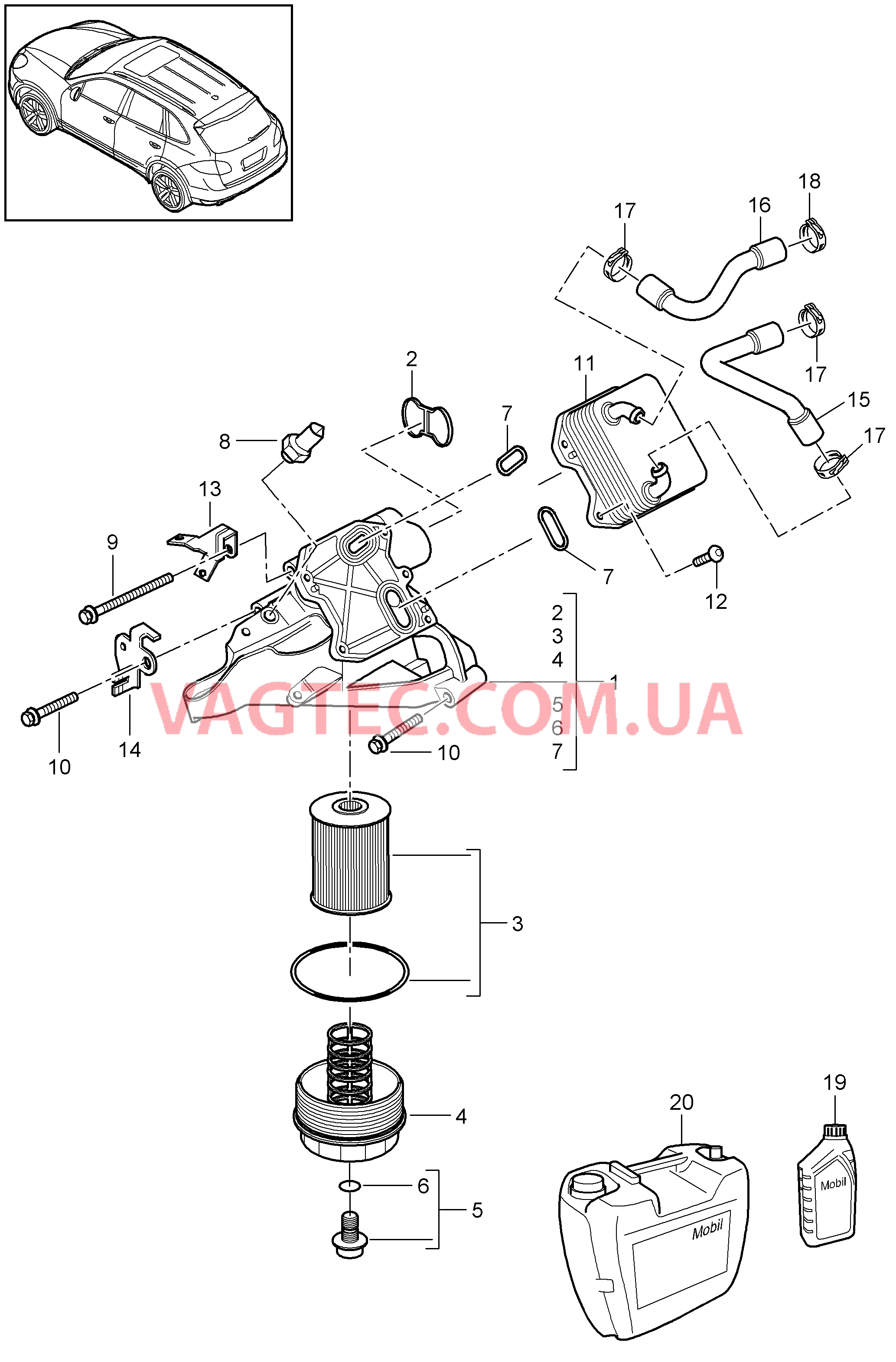 104-065 Масляный фильтр, Консоль, Масляный радиатор
						
						MCE.YA, M55.02 для PORSCHE Cayenne 2011-2018USA