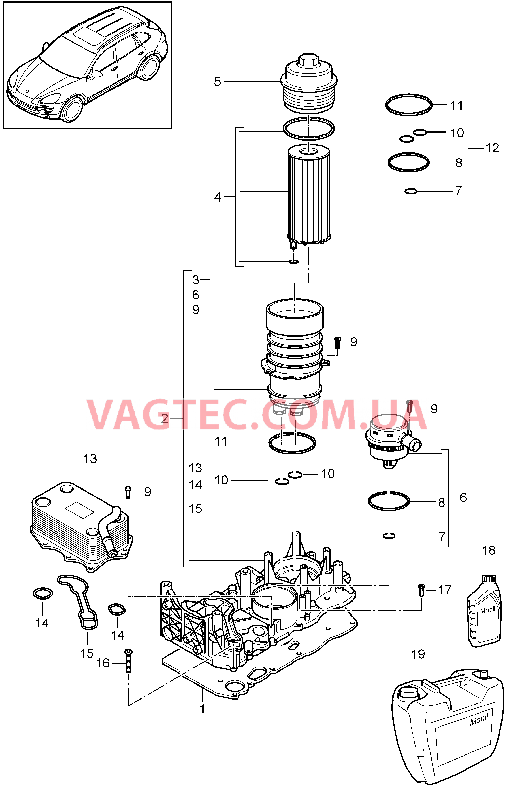 104-085 Масляный фильтр, Консоль, Масляный радиатор
						
						MCU.DB/DC для PORSCHE Cayenne 2011-2018