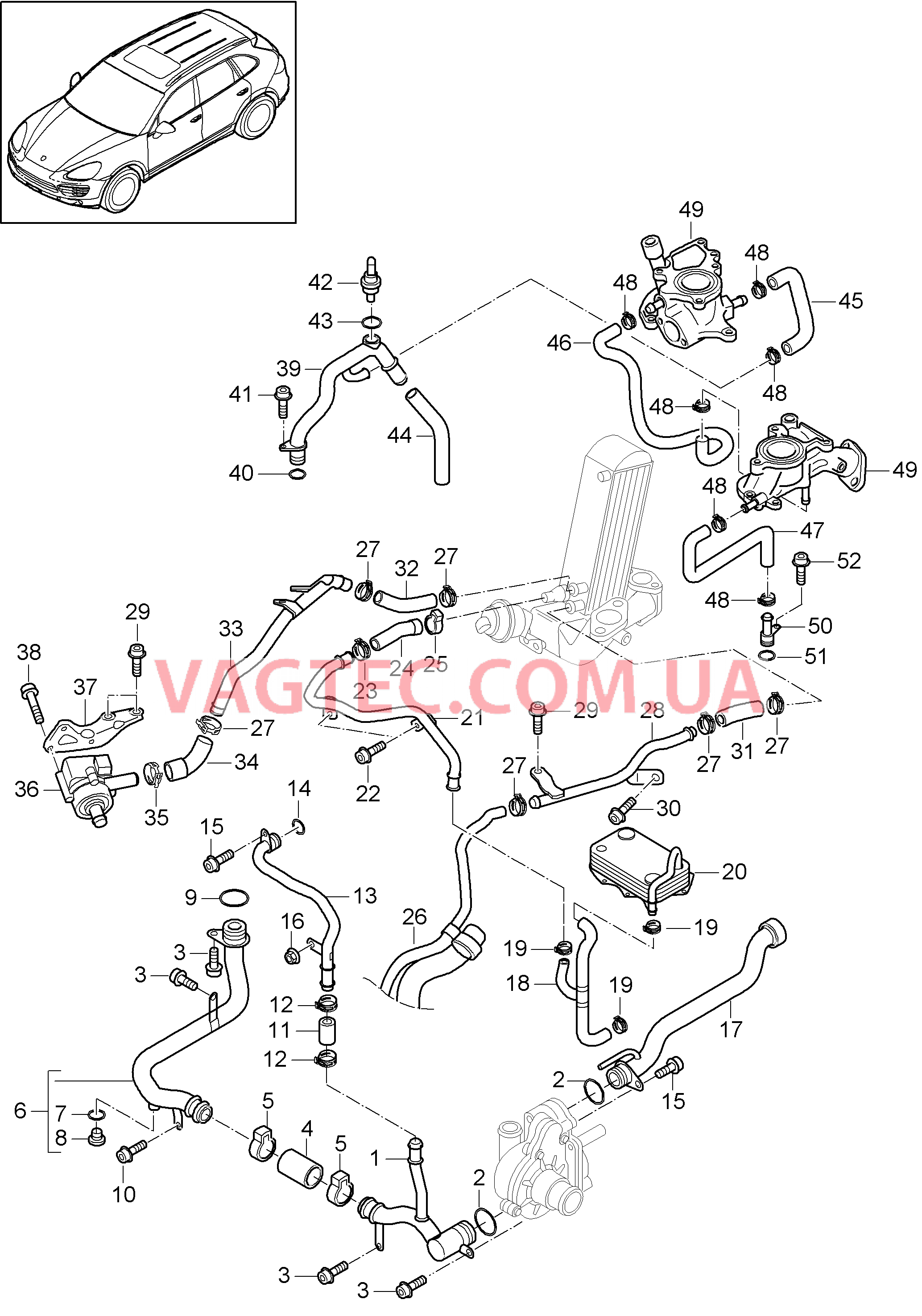 105-075 Водяное охлаждение 4
						
						IDD8 для PORSCHE Cayenne 2011-2018