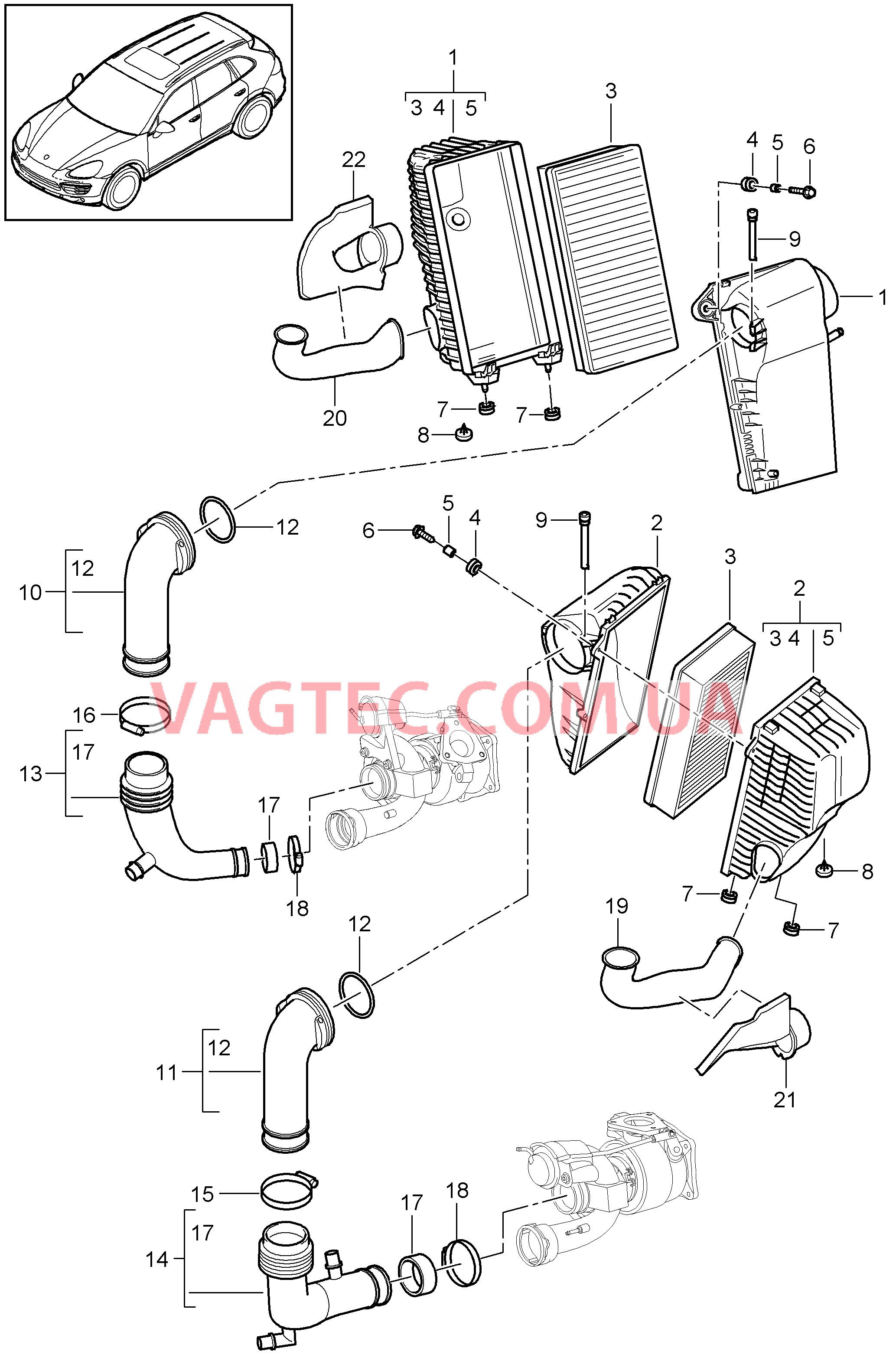 106-010 Воздушный фильтр
						
						IDT1/DT5/D58 для PORSCHE Cayenne 2011-2018USA