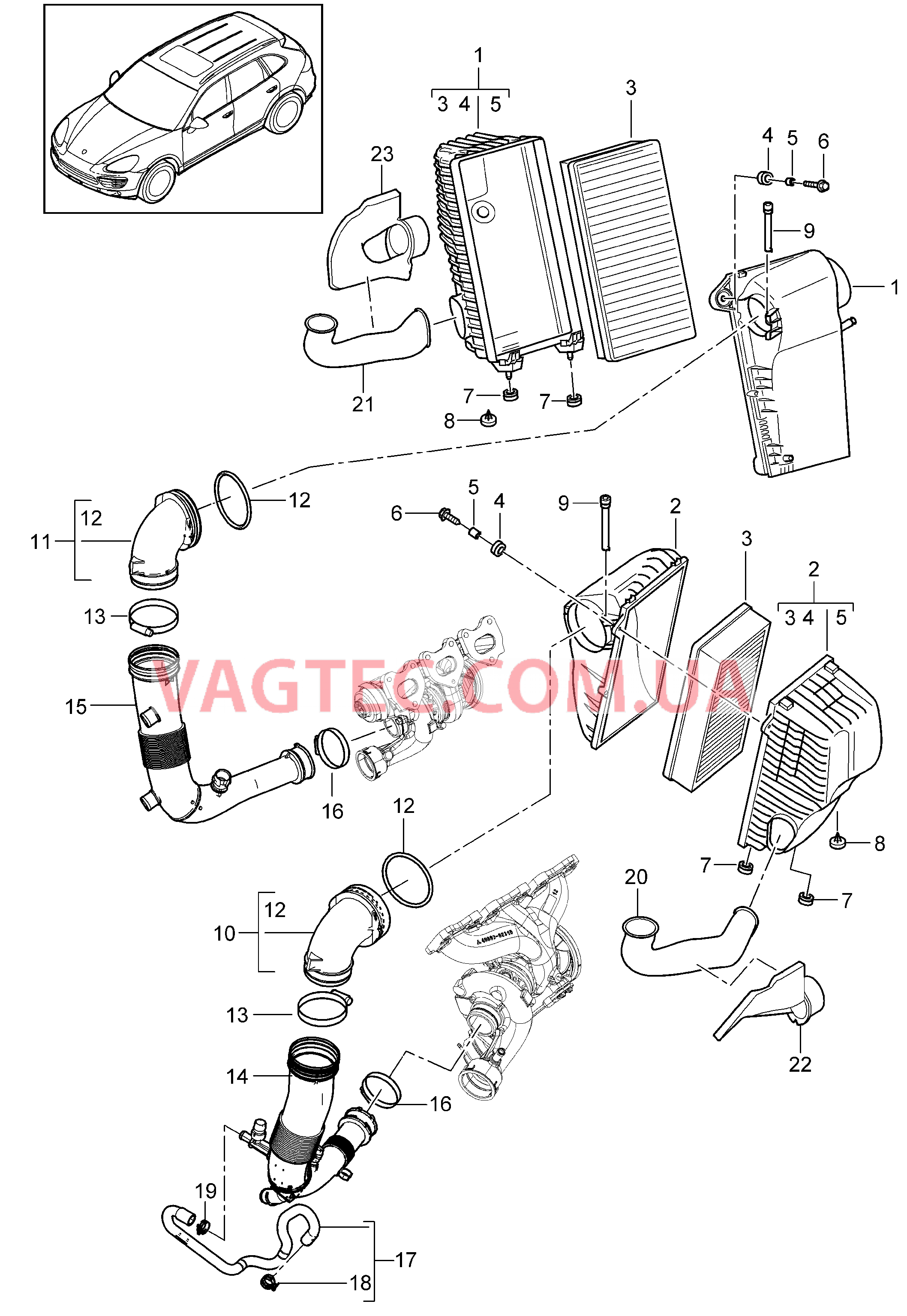 106-015 Воздушный фильтр
						
						IDU2/DU3 для PORSCHE Cayenne 2011-2018USA