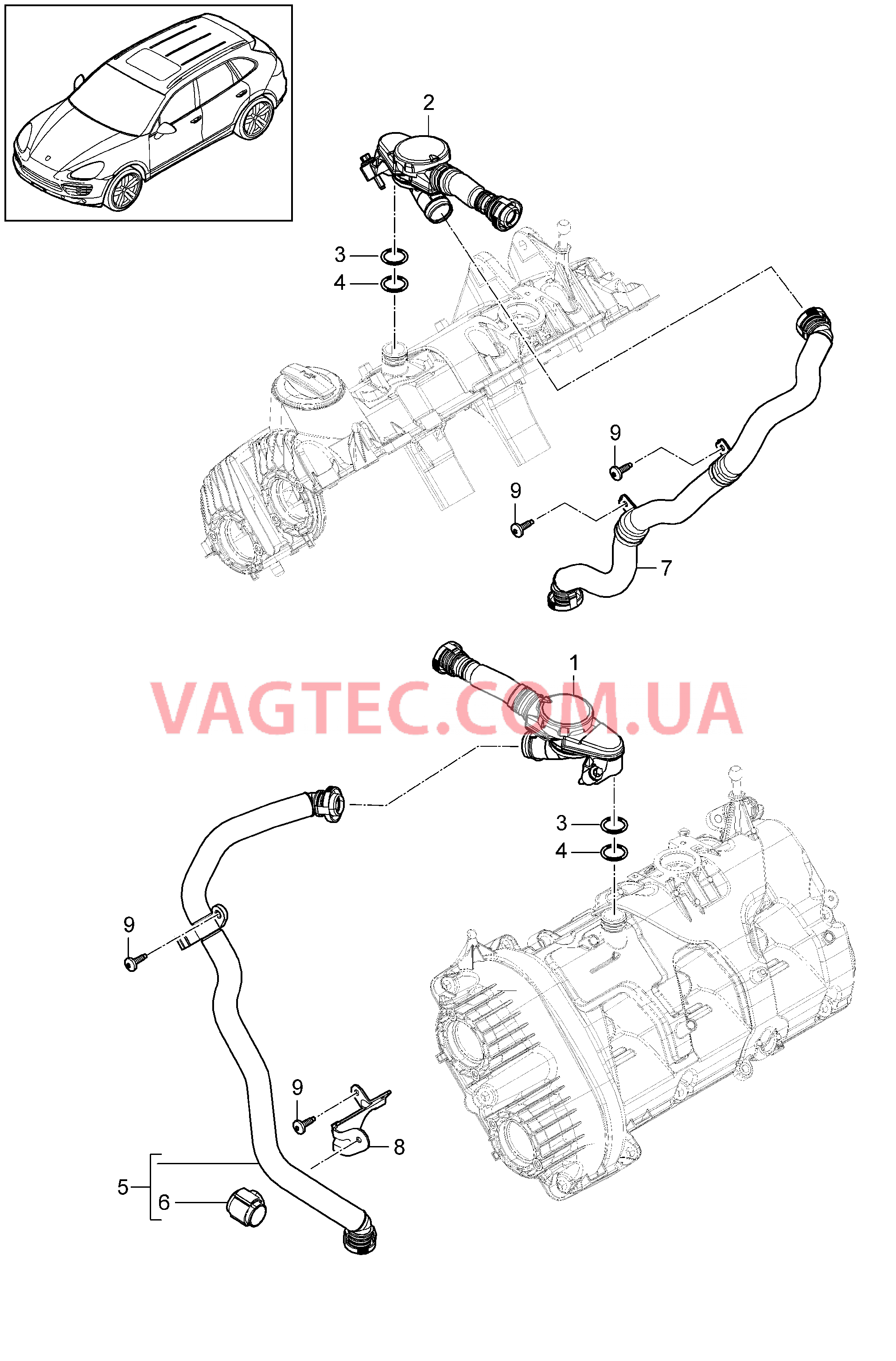 107-007 Кривошипный механизм, Система вентиляции
						
						MCU.RA, MCX.ZA для PORSCHE Cayenne 2011-2018