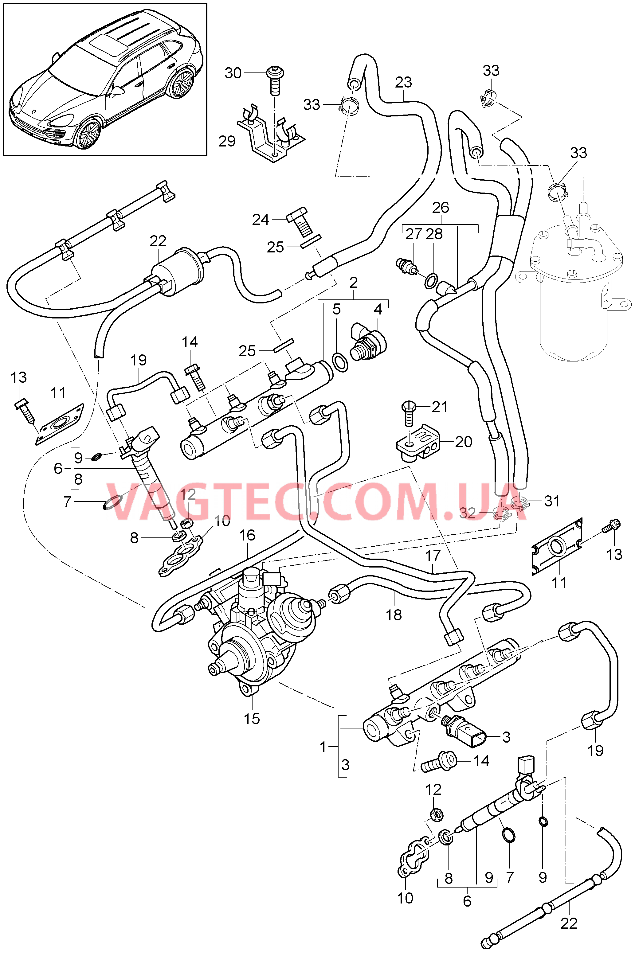 107-035 Топливная магистраль, Топливная магистраль, Форсунка высокого давления
						
						M05.9E для PORSCHE Cayenne 2011-2018