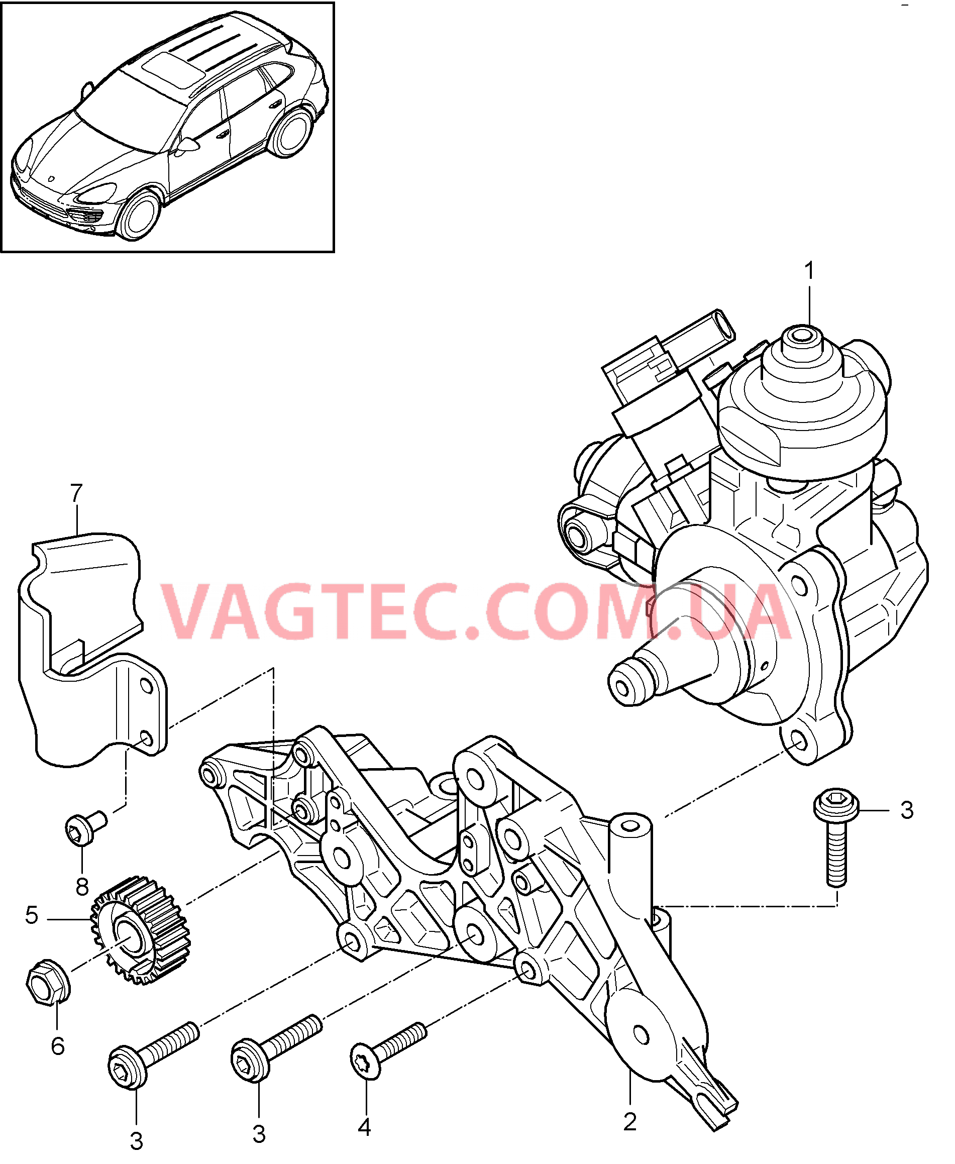 107-045 Насос высокого давления
						
						M05.9E для PORSCHE Cayenne 2011-2018