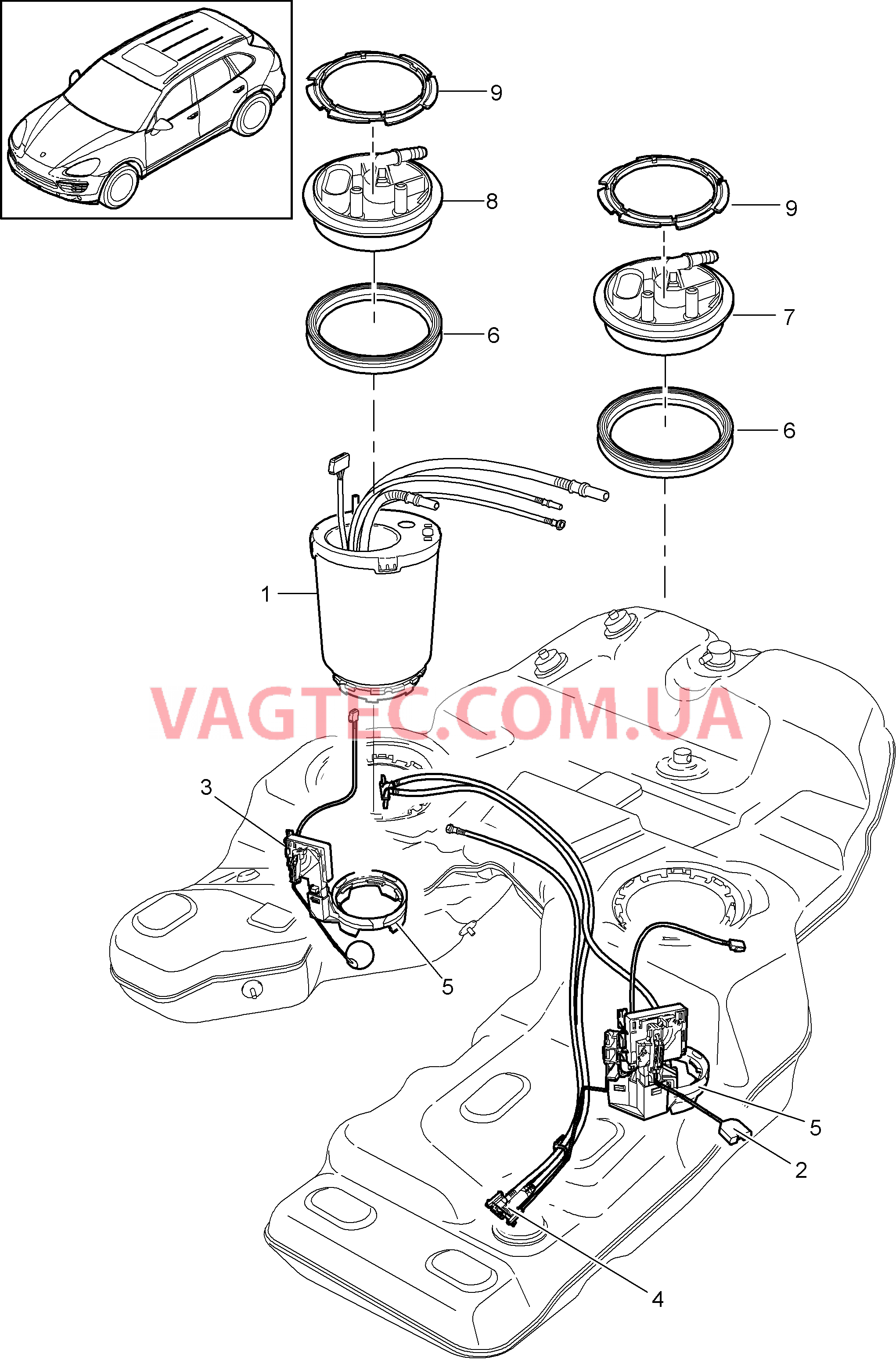 201-015 Топливный резервуар, Топливный насос, Эжекционный насос
						
						I2G0 для PORSCHE Cayenne 2011-2018