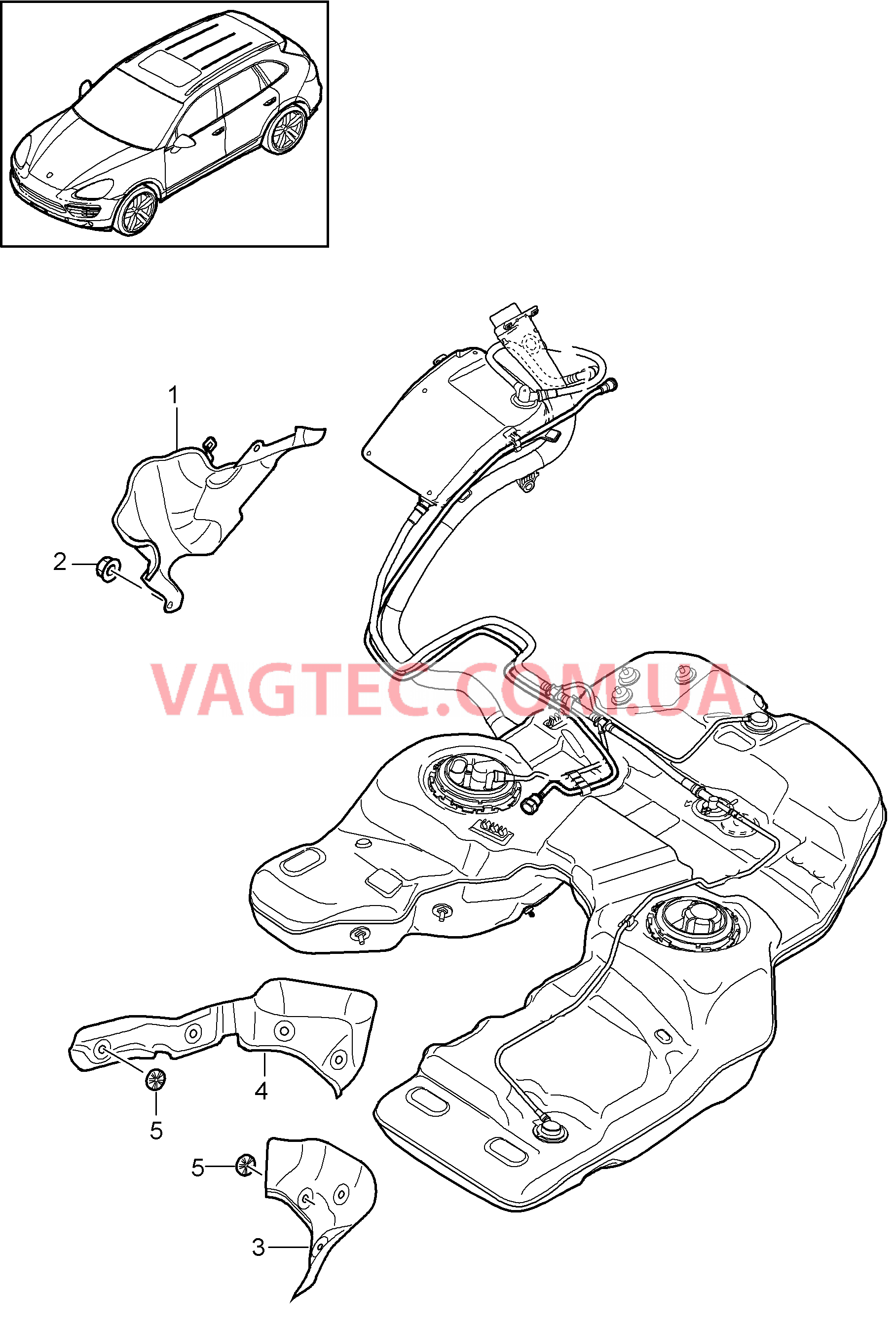 201-020 Топливный резервуар, Детали
						
						I0K0/0K1 для PORSCHE Cayenne 2011-2018USA