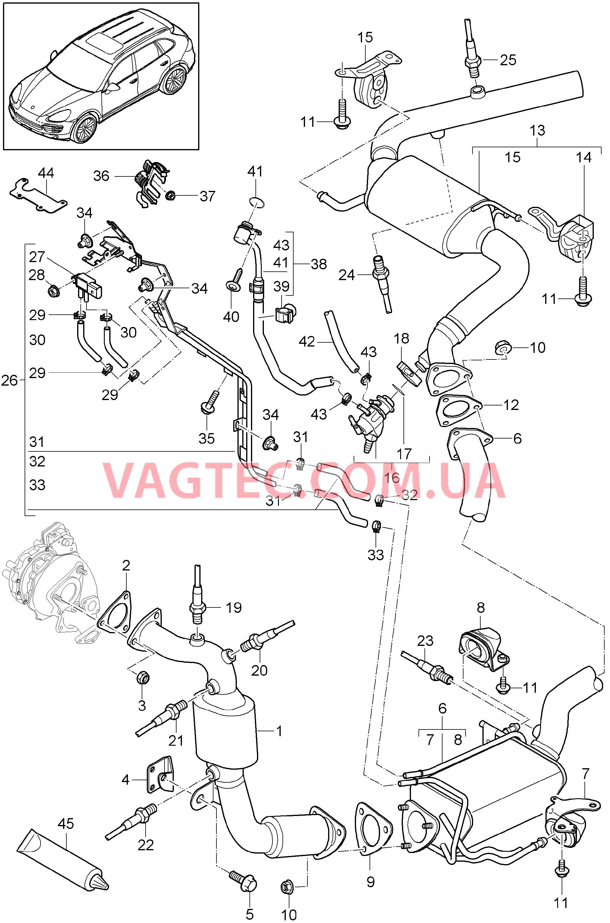 202-022 Выпускная система, Выпускная труба, с, Катализатор, Сажевый фильтр, Управляющий кабель
						
						MCN.RB, MCV.VA/VB/VC для PORSCHE Cayenne 2011-2018USA