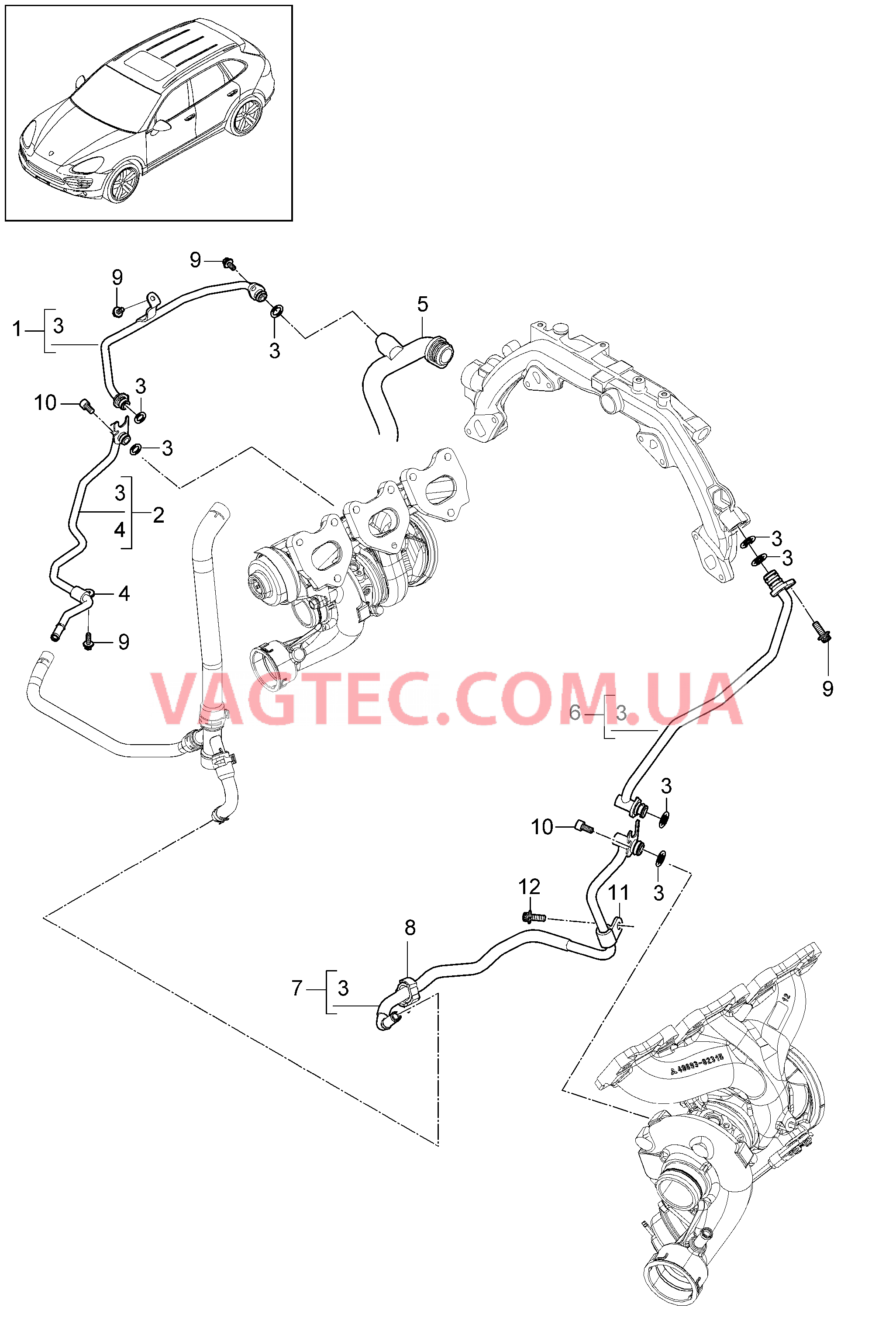 202-067 Канал ОЖ, для, Турбонагнетатель ОГ
						
						MCU.RA, MCX.ZA для PORSCHE Cayenne 2011-2018