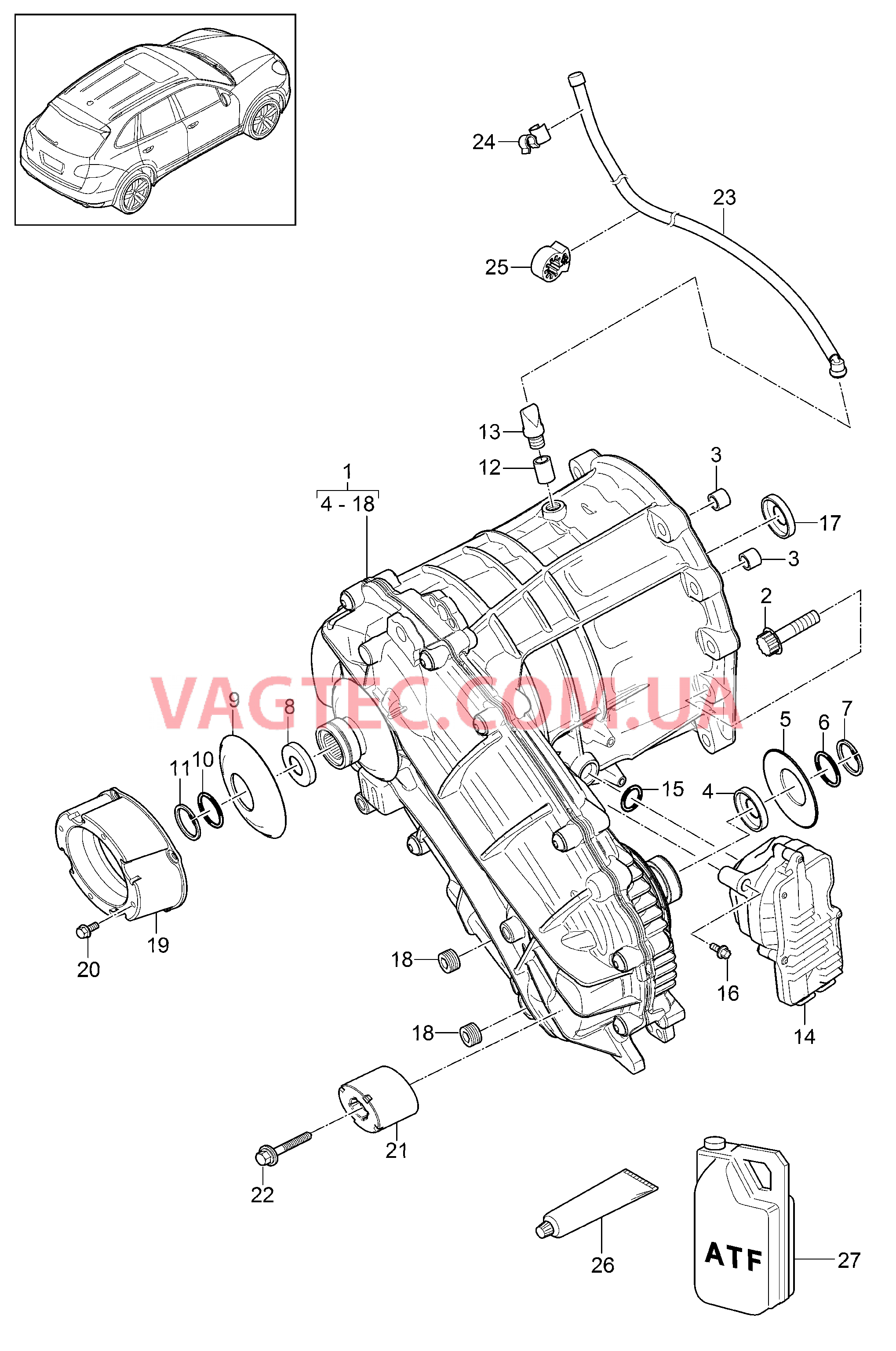 305-010 Раздаточная коробка, Готов к установке
						
						IDD8/DT1/DT5, IDU2/DU3/D34, ID58/D6V для PORSCHE Cayenne 2011-2018USA