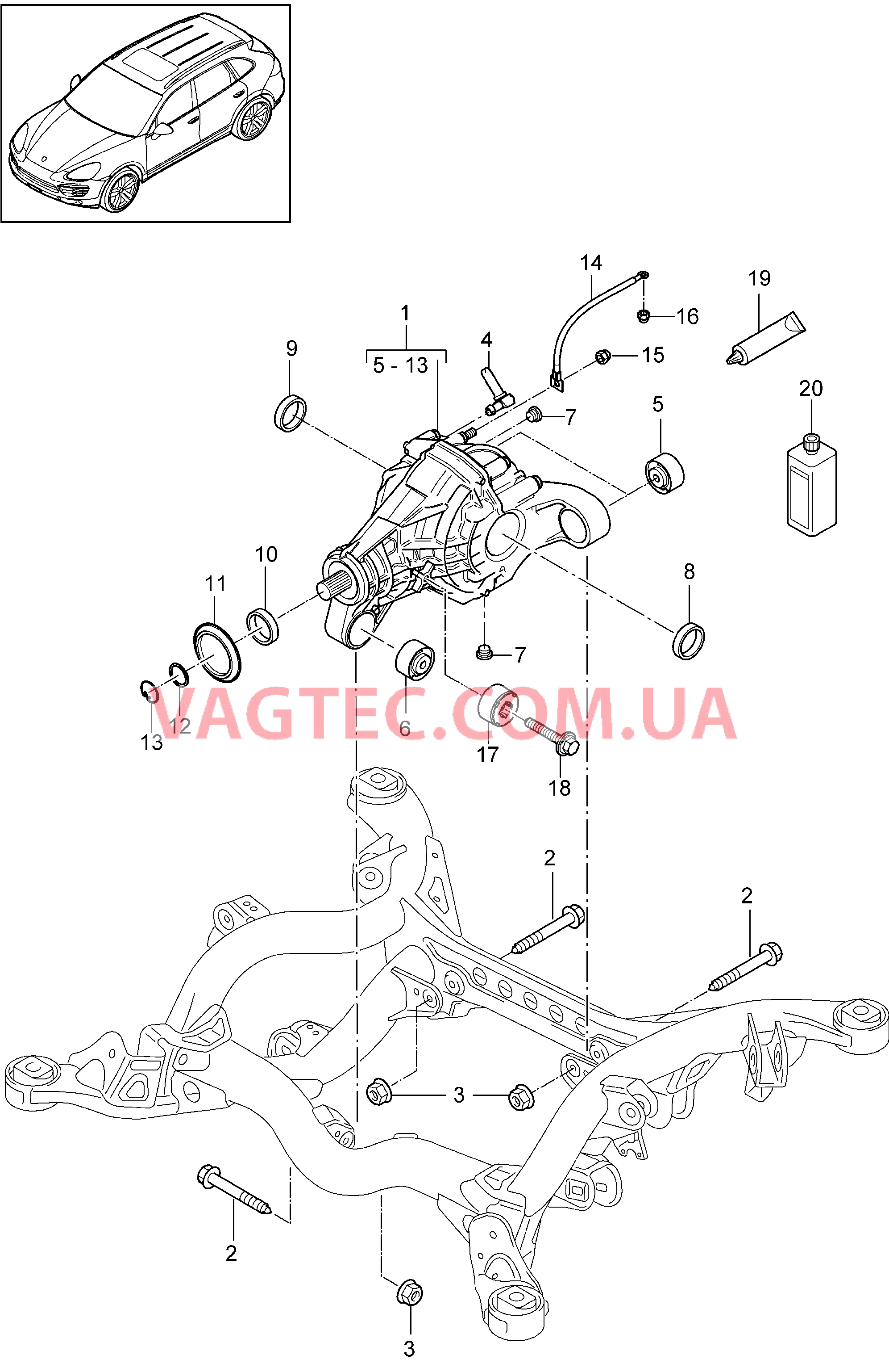 305-040 Редуктор задней оси, Готов к установке, без, Блокируем.дифференциал
						
						I1Y0 для PORSCHE Cayenne 2011-2018