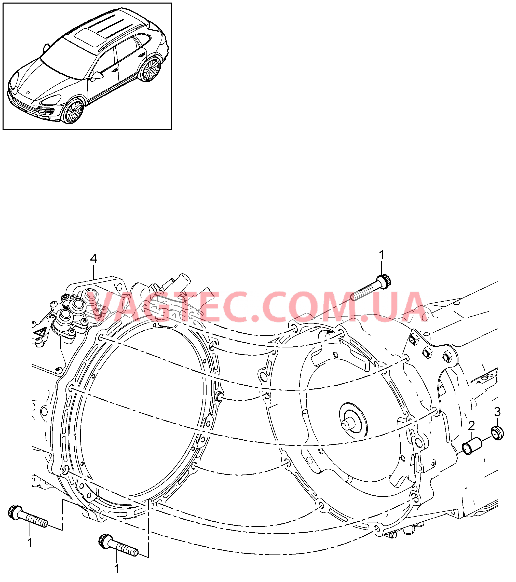 306-010 Резьбовое соед., Двигатель и КП
						
						ID19 для PORSCHE Cayenne 2011-2018USA