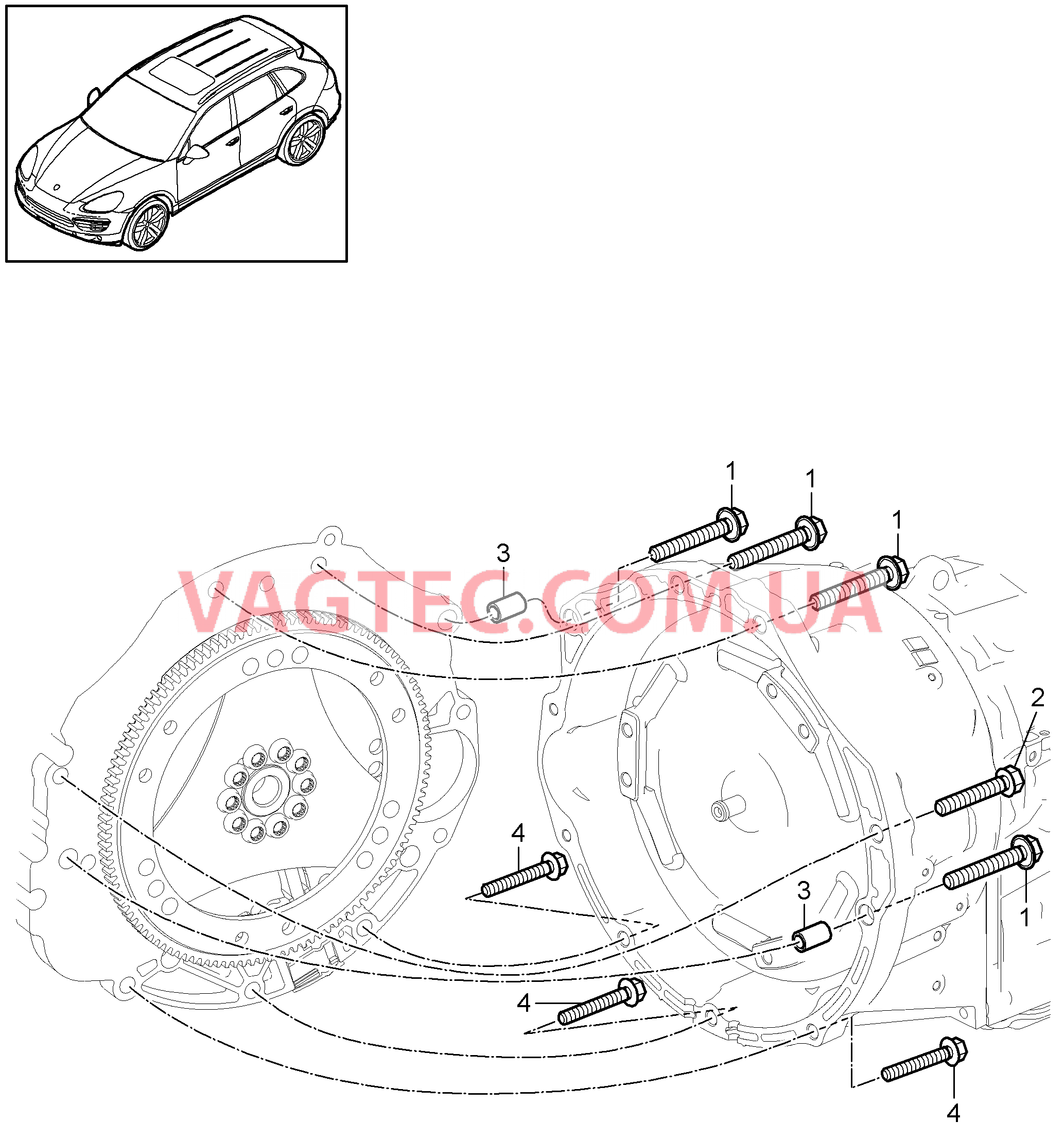 306-020 Резьбовое соед., Двигатель и КП
						
						IDV7/D1V/D43, ID50/D51 для PORSCHE Cayenne 2011-2018USA