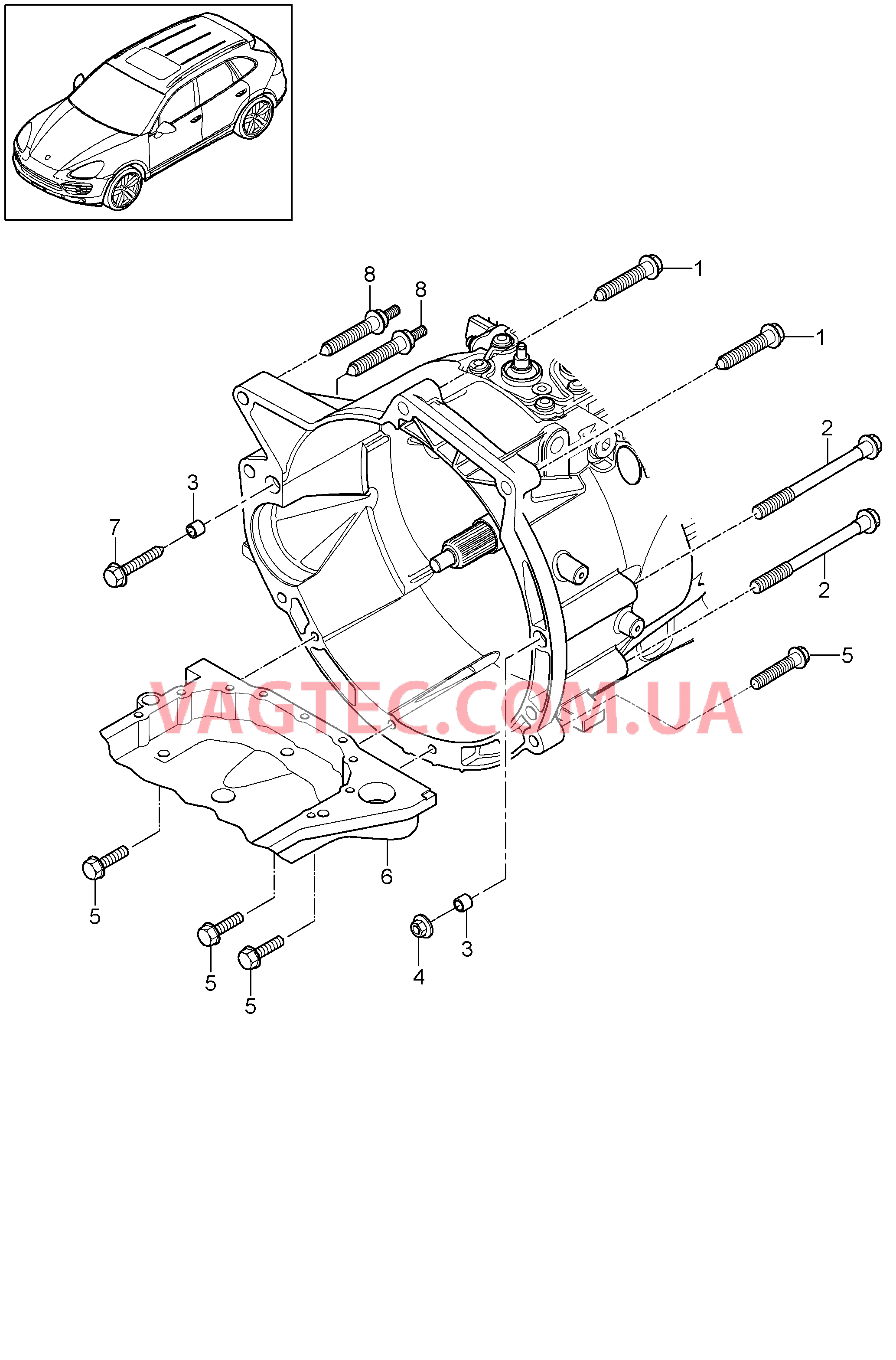306-030 Резьбовое соед., Двигатель, Коробка переключения передач
						
						ID34 для PORSCHE Cayenne 2011-2018USA