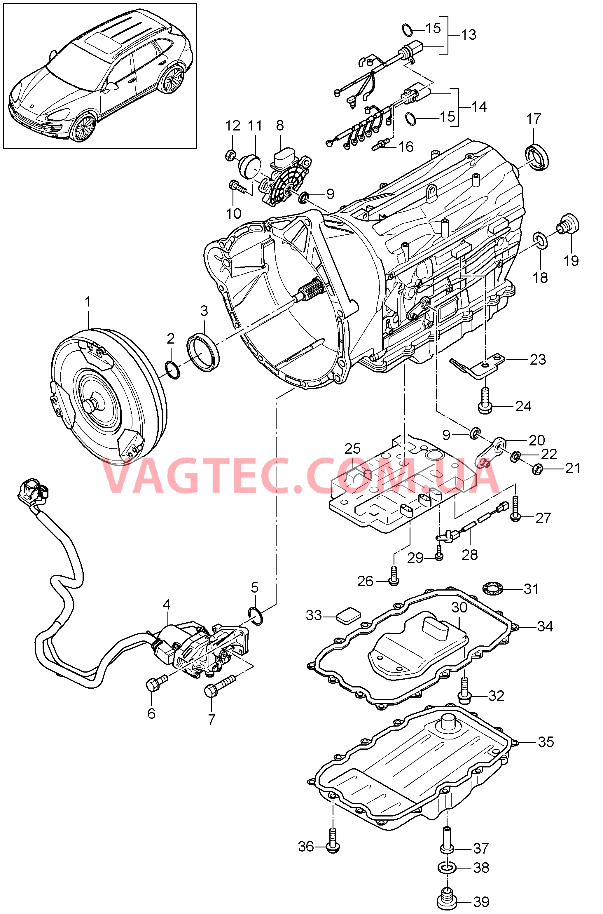 320-020 Заменная коробка передач, TIPTRONIC, Отдельные детали
						
						IG1G для PORSCHE Cayenne 2011-2018