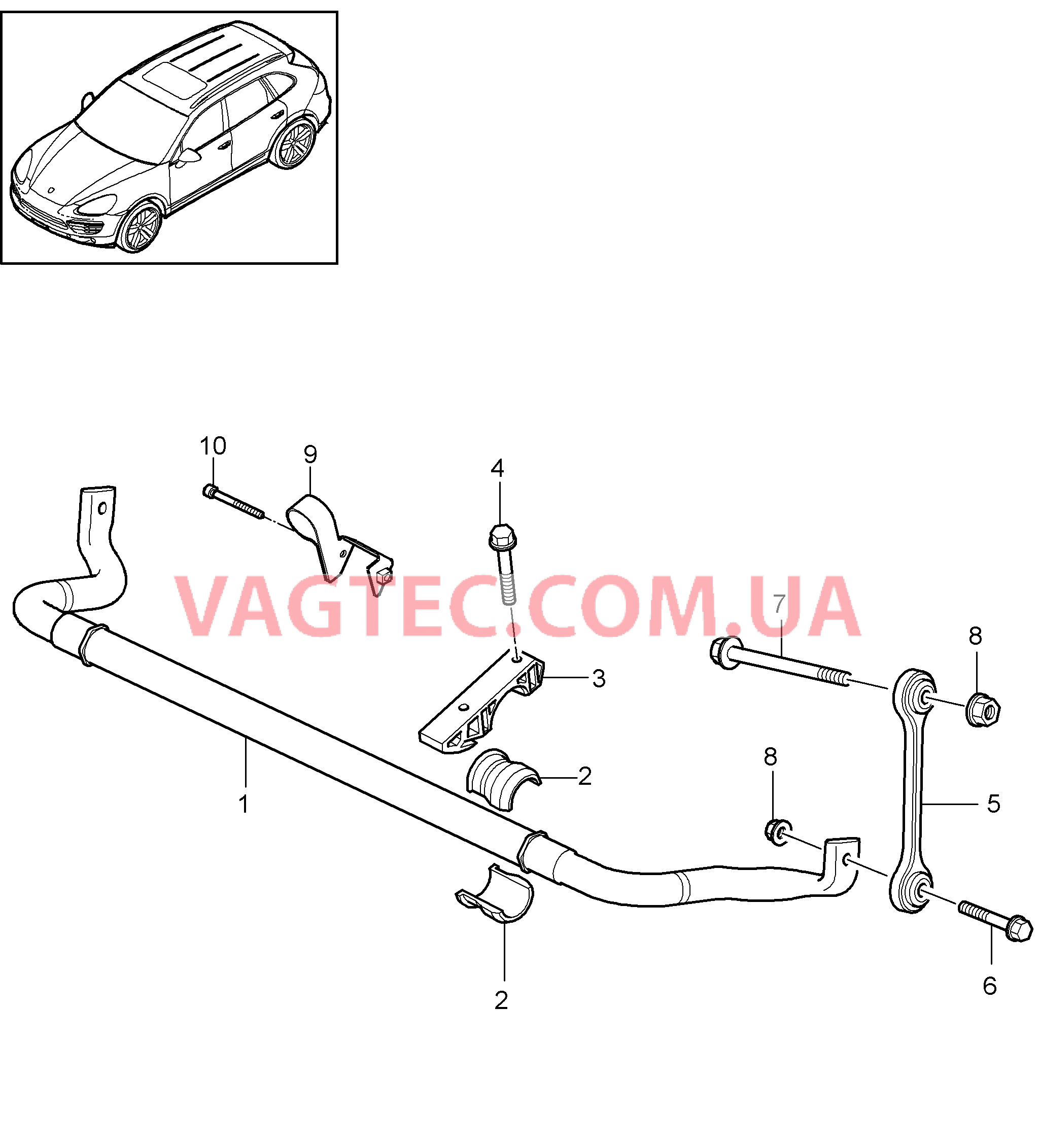 402-010 Стабилизатор
						
						I0AB/0AC для PORSCHE Cayenne 2011-2018USA