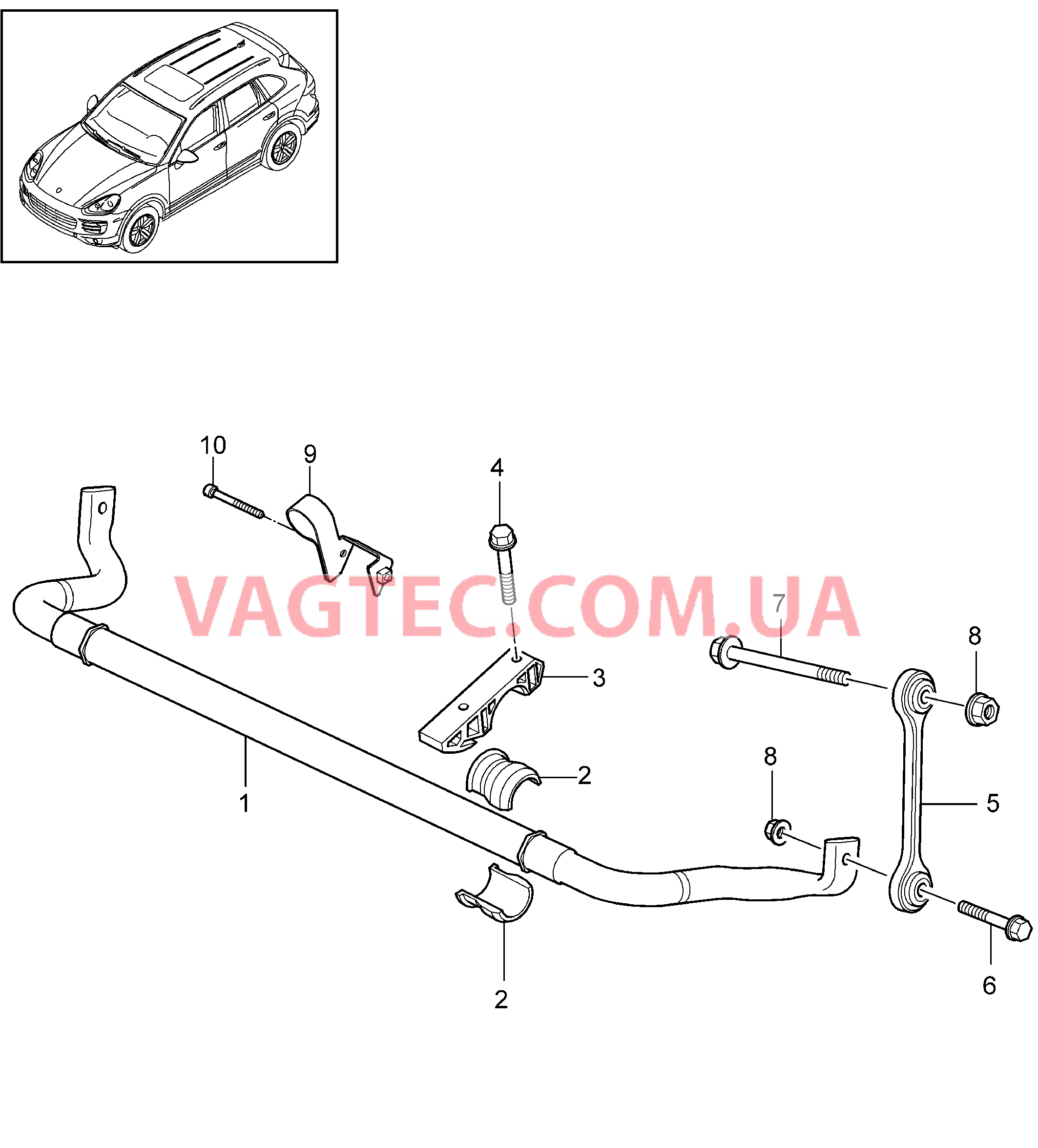 402-012 Стабилизатор
						
						I0AB/0AC для PORSCHE Cayenne 2011-2018USA