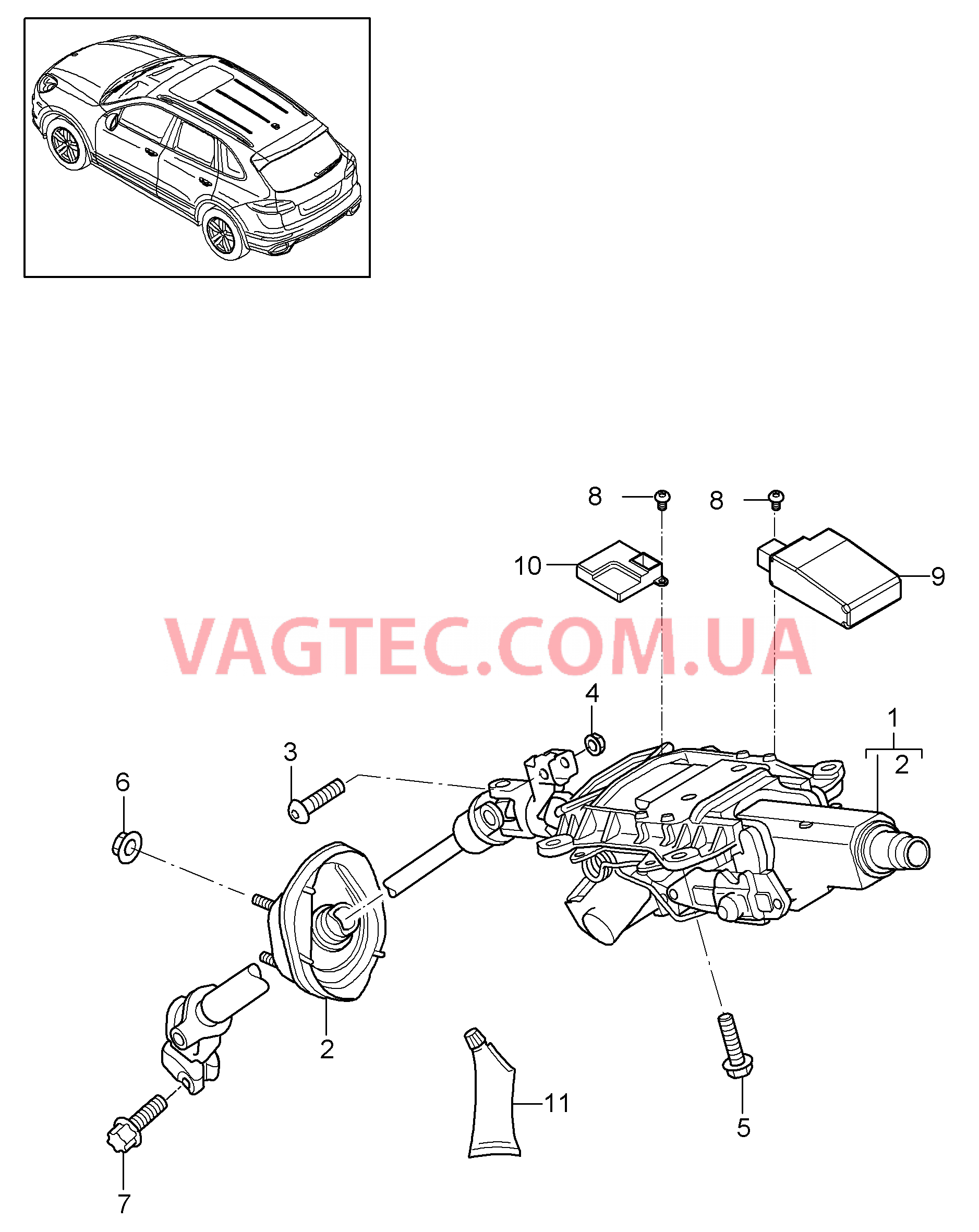 403-035 Рулевая колонка, Рулевой вал для PORSCHE Cayenne 2011-2018