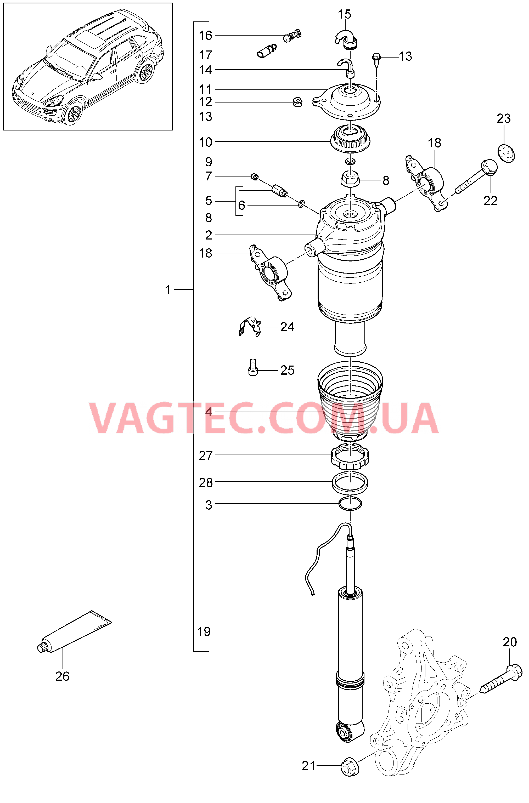 502-005 Пружина, Упруг.элем.пневм.подвески
						
						I1BK для PORSCHE Cayenne 2011-2018USA