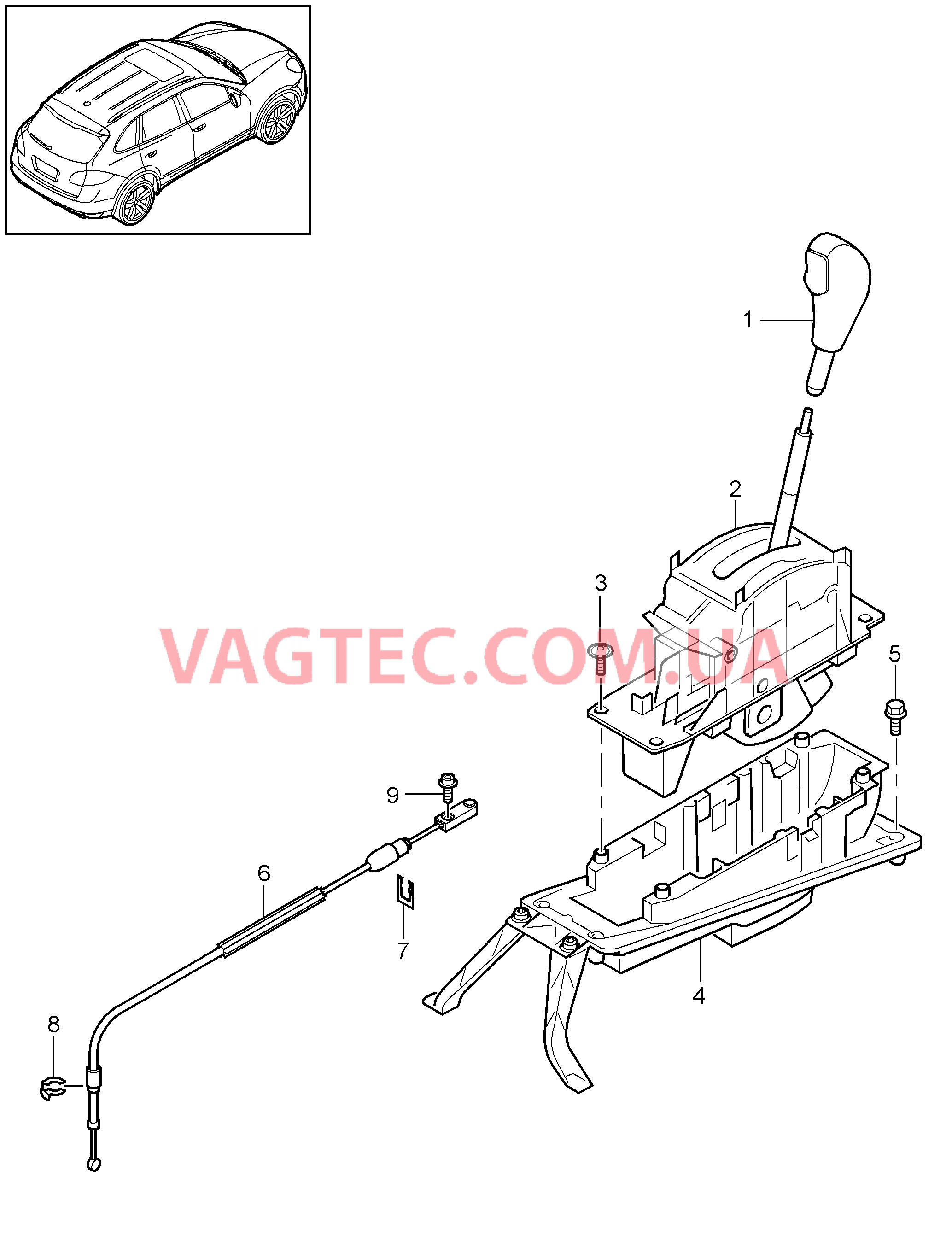 701-001 Селектор, TIPTRONIC
						
						IG1G для PORSCHE Cayenne 2011-2018USA