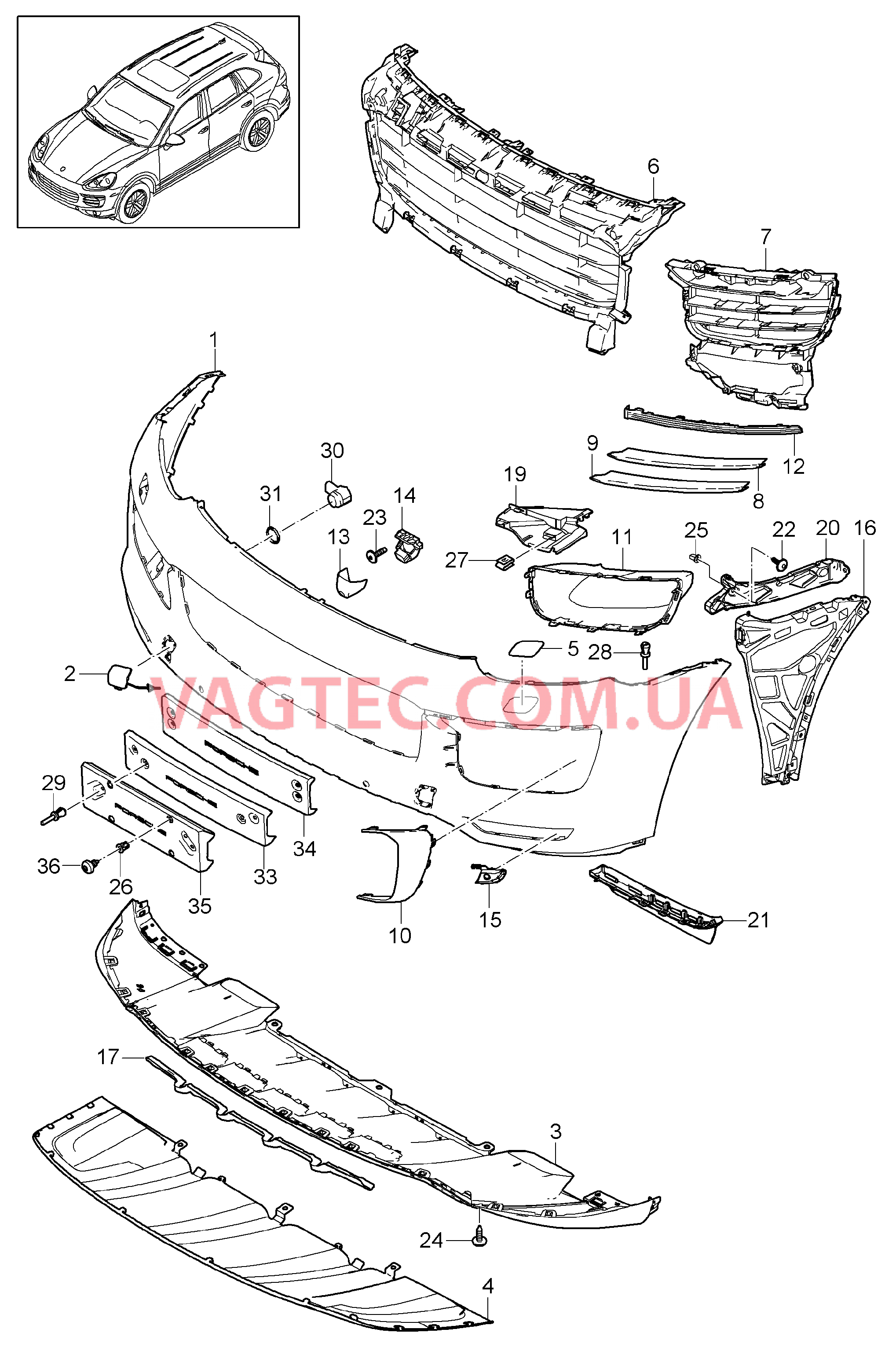 802-015 Обшивка, передний, TURBO, GTS, 2. поколение
						
						IDT1/DT5/DU3 для PORSCHE Cayenne 2011-2018