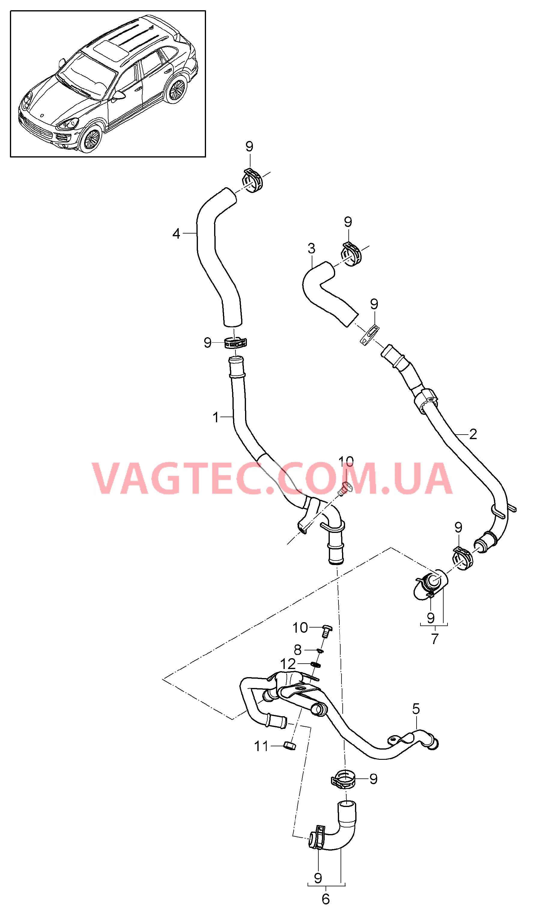 813-002 Гибрид, Обогрев, Водоотводящий короб, Стенка колесной арки
						
						IGP1/0K3 для PORSCHE Cayenne 2011-2018USA