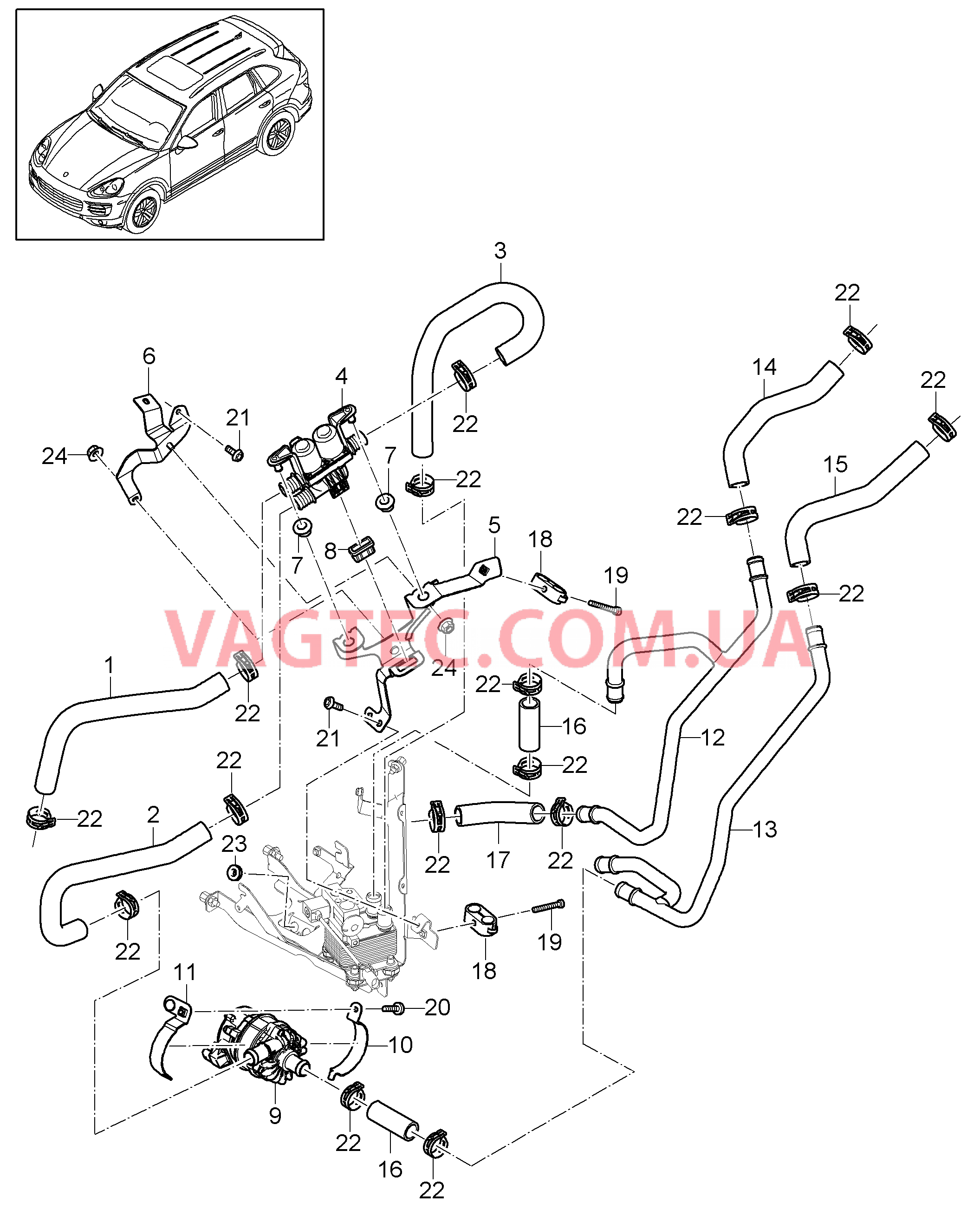 813-016 Гибрид, Обогрев, Высоковольтн., Теплообменник
						
						IGP1/0K3 для PORSCHE Cayenne 2011-2018USA