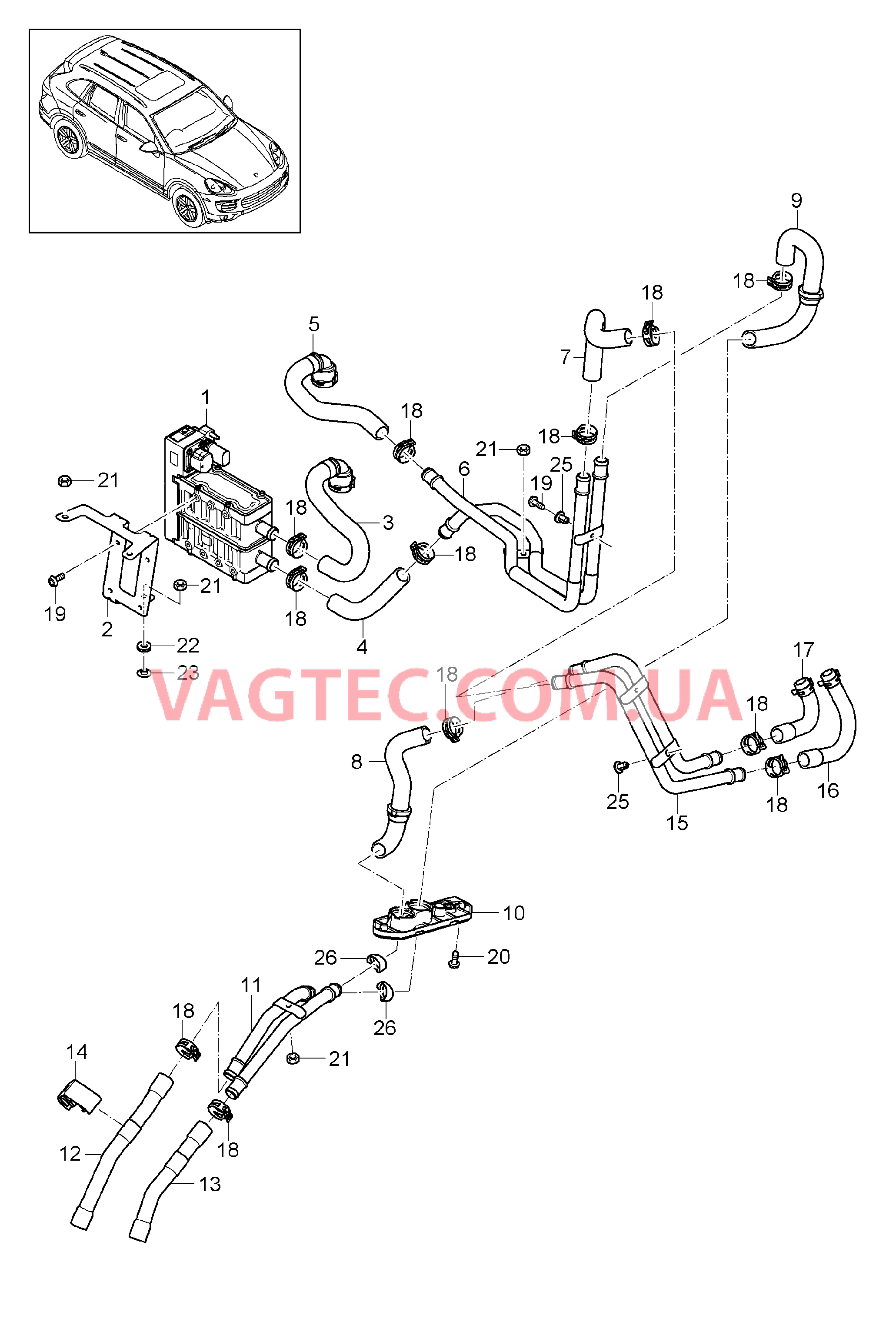 813-018 Гибрид, Обогрев, задний, Источник питания
						
						IGP1/0K3 для PORSCHE Cayenne 2011-2018USA