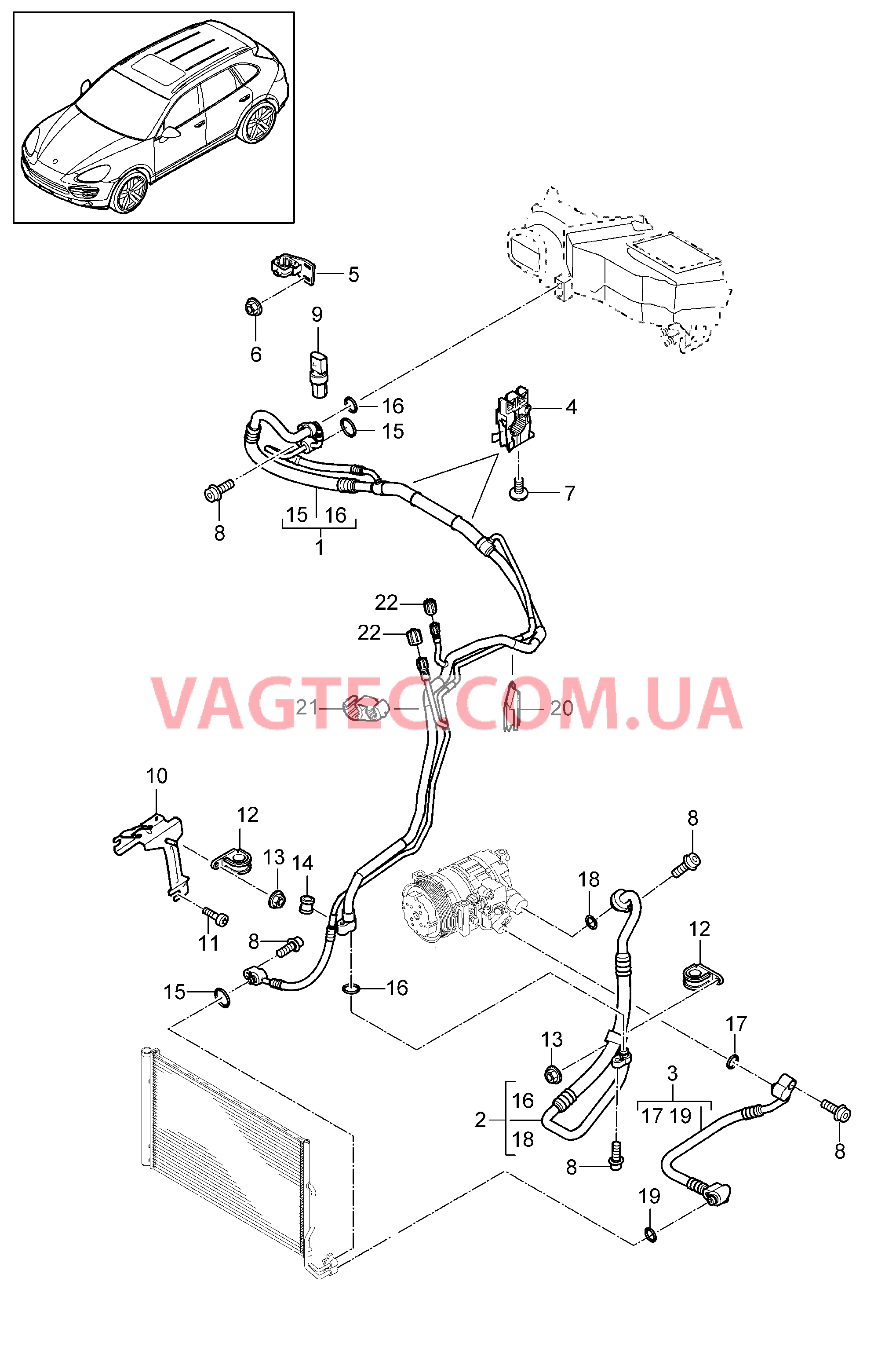 813-063 Циркуляция охлаждающей жидкости, передний, 2-х зонный
						
						IKK1/9AD для PORSCHE Cayenne 2011-2018USA