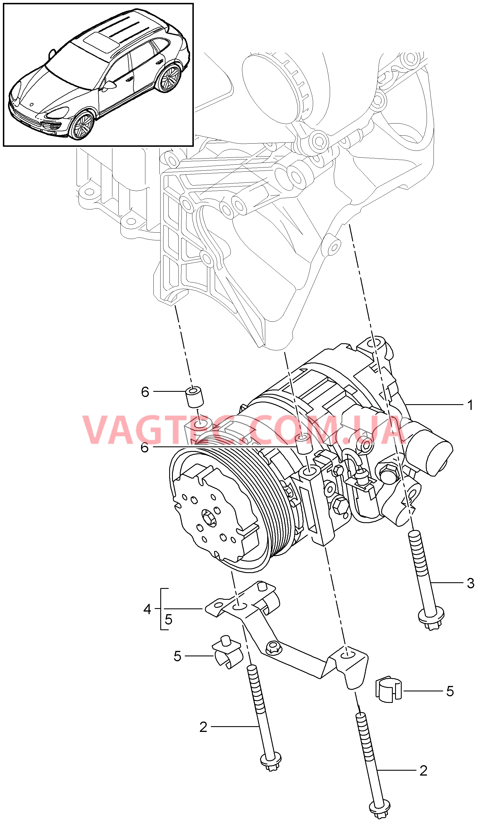 813-070 Компрессор, Кондиционер для PORSCHE Cayenne 2011-2018