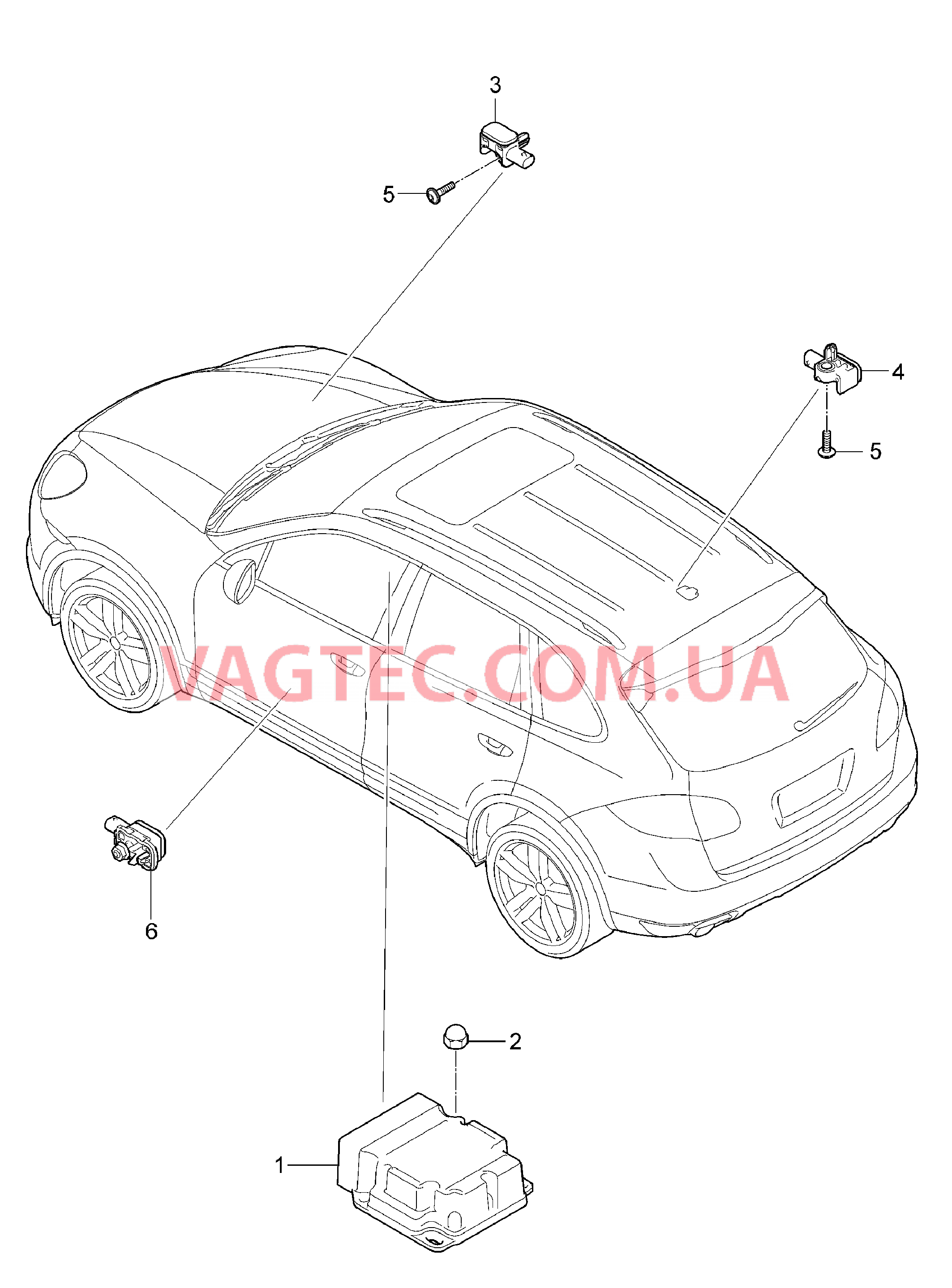 901-006 Блок управления, Датчик, Подушка безопасности для PORSCHE Cayenne 2011-2018