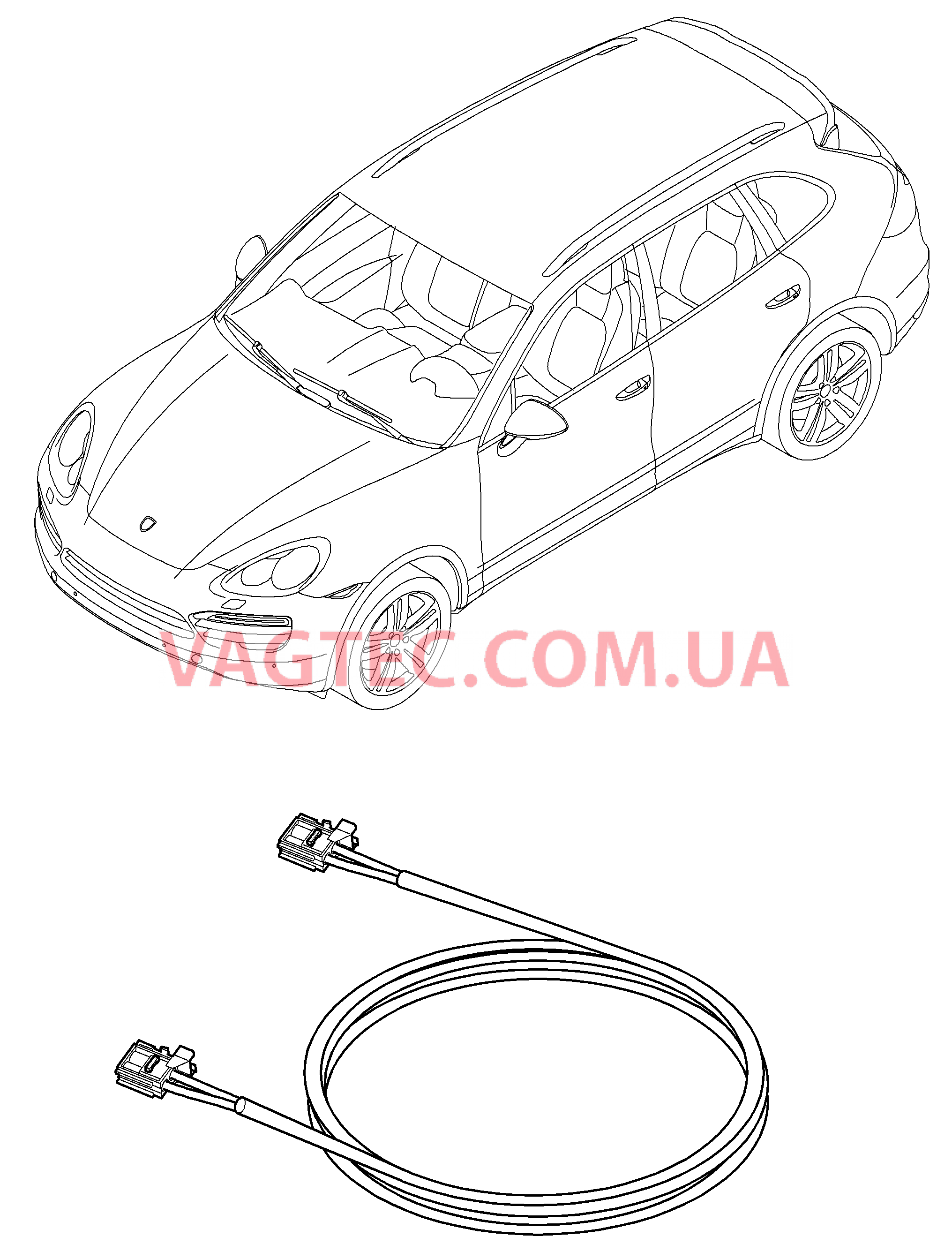 902-050 Световод для PORSCHE Cayenne 2011-2018