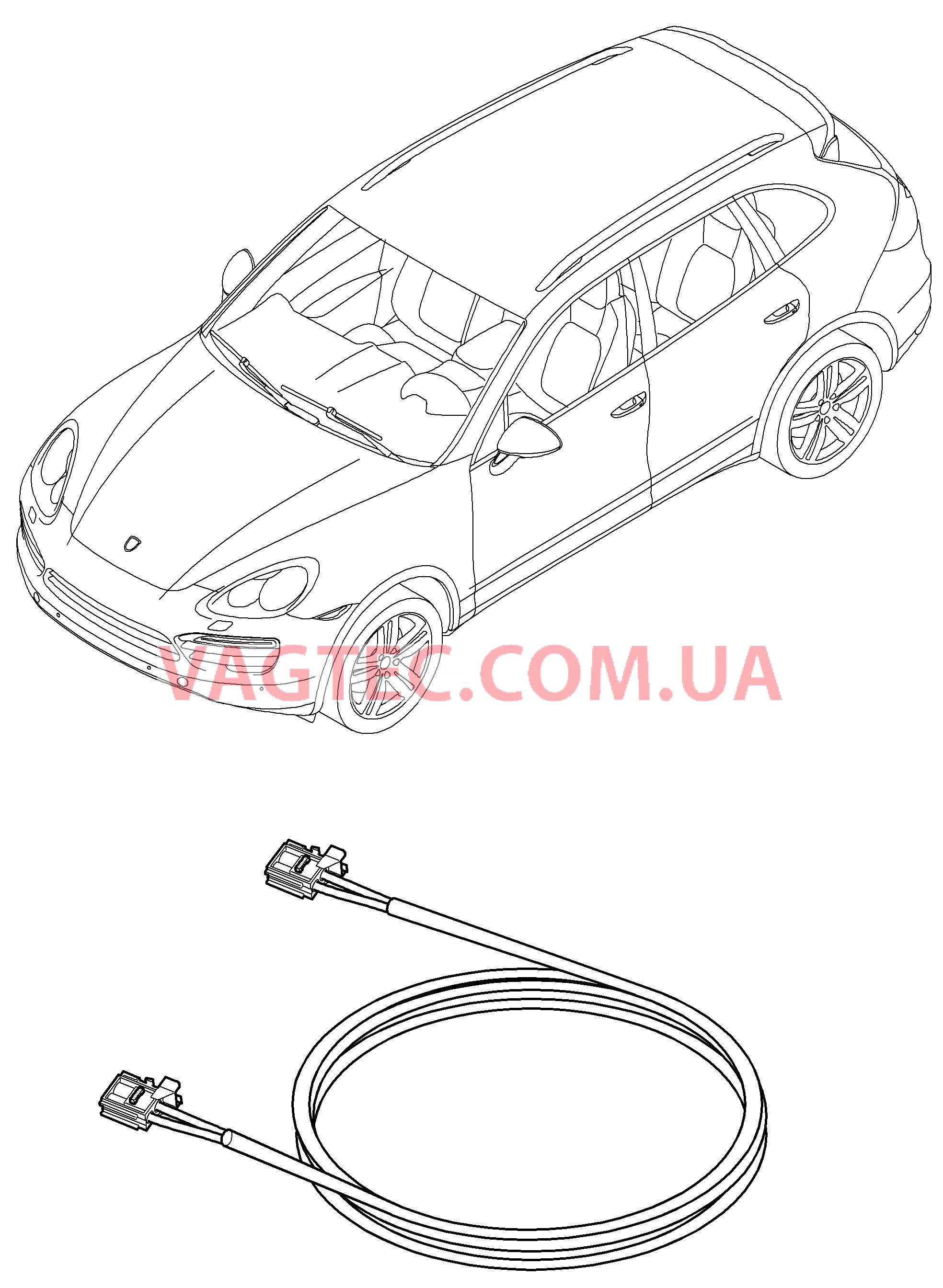 902-060 Жгуты проводов, Подушка безопасности, Ремень безопасности для PORSCHE Cayenne 2011-2018